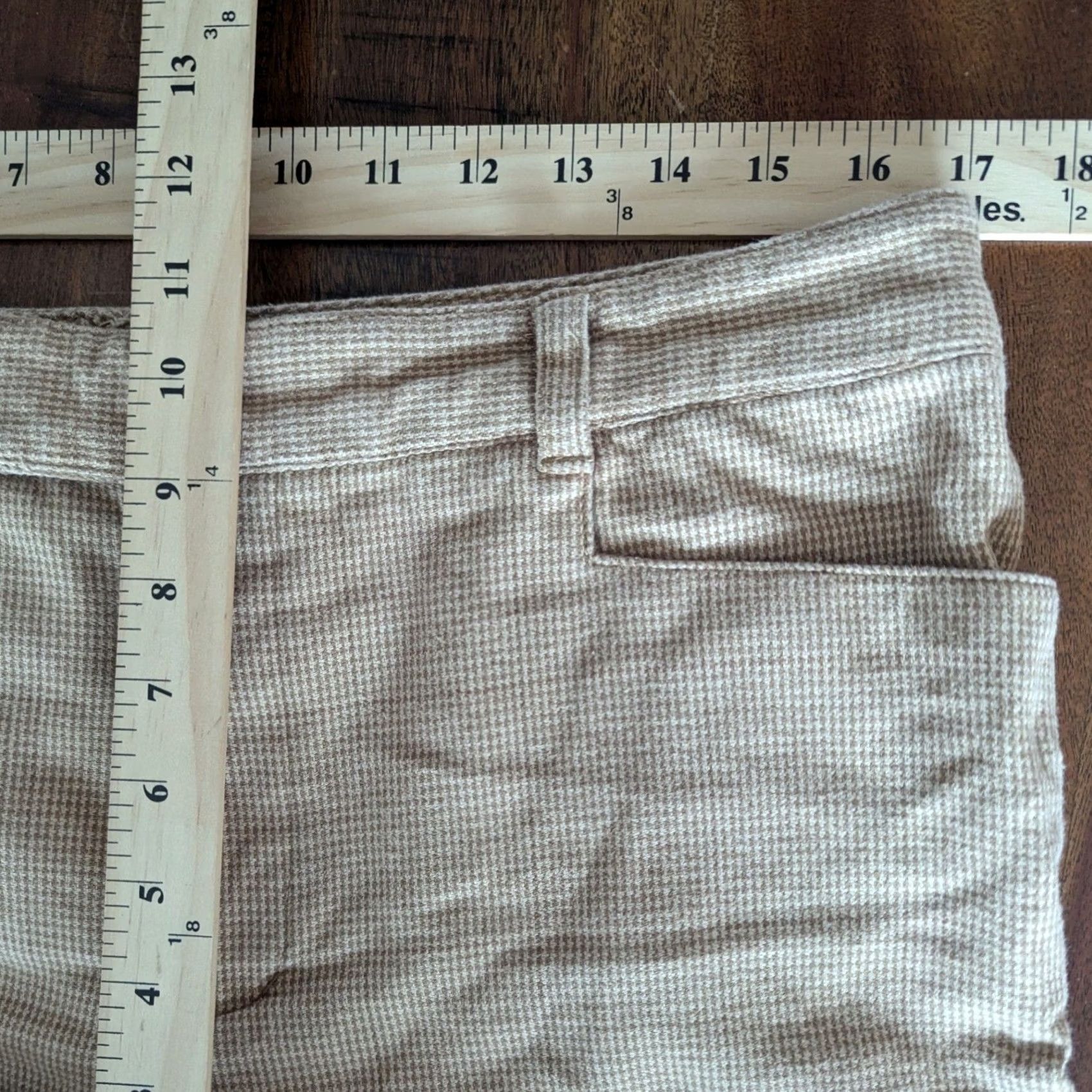 Ralph Lauren Lauren Ralph Lauren Adelle Straight Leg Pants Beige Womens 14 Houndstooth Size 36" / US 14 / IT 50 - 7 Thumbnail