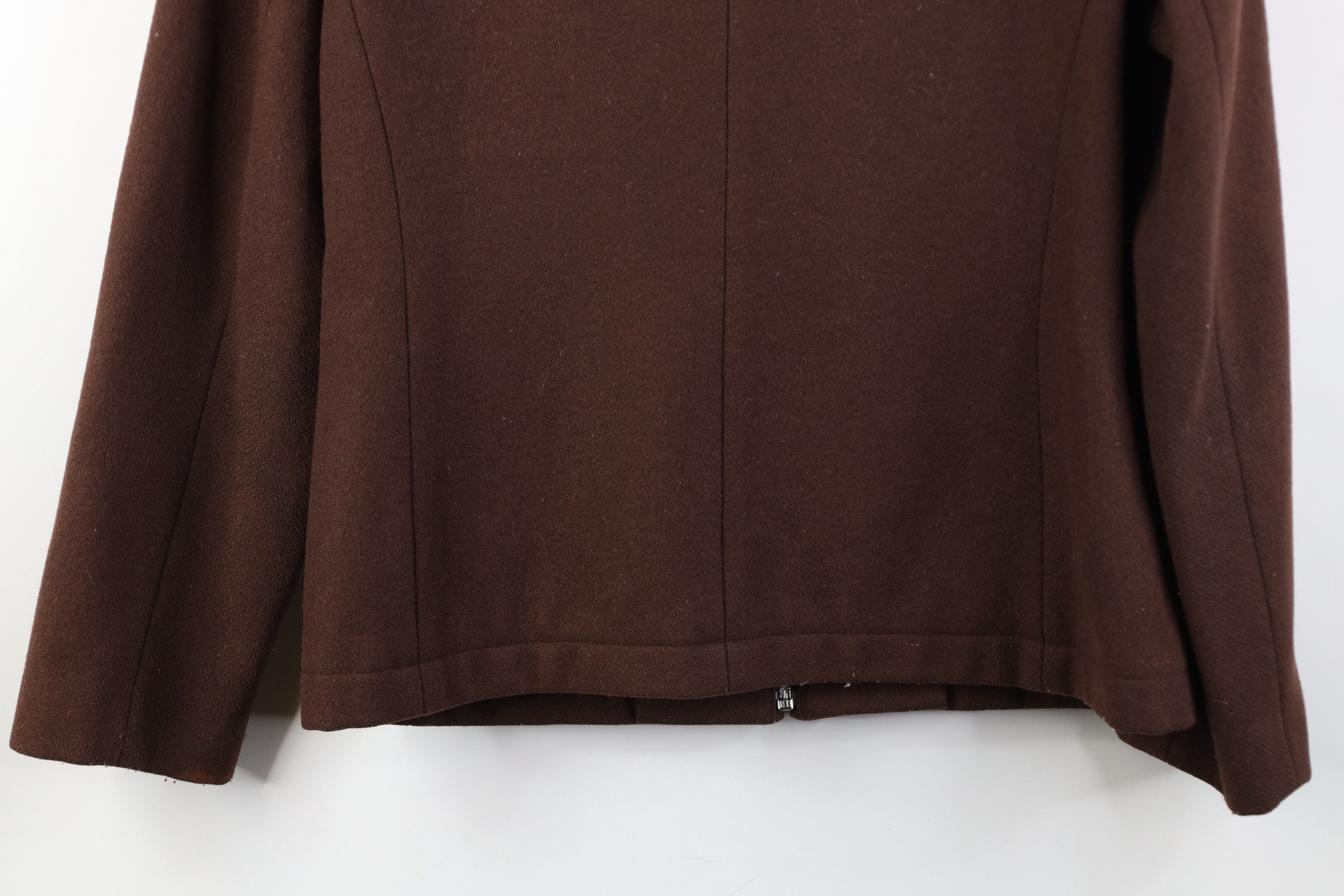 J.Crew Vintage 90s J Crew Wool Full Zip Bomber Jacket Brown Size S / US 4 / IT 40 - 16 Thumbnail