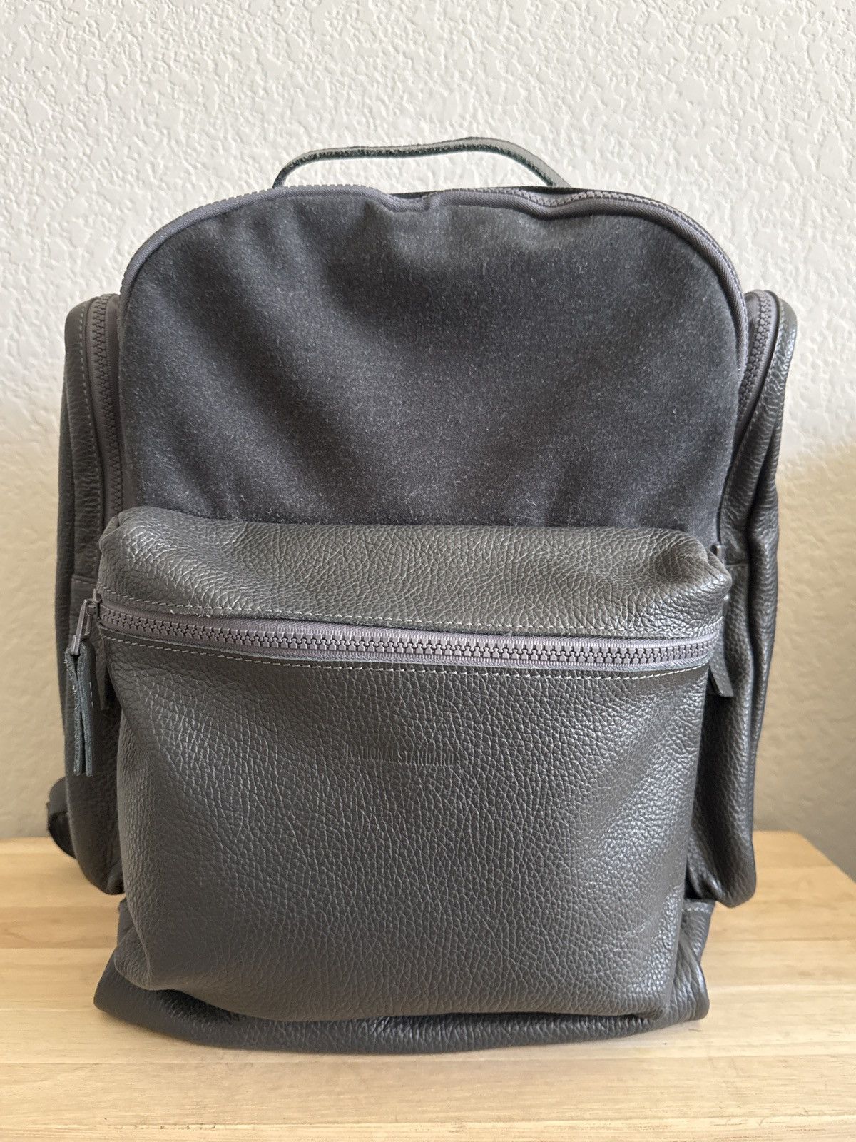 National Standard Charcoal Grey Multi Material Functional Backpack Size ONE SIZE - 3 Thumbnail