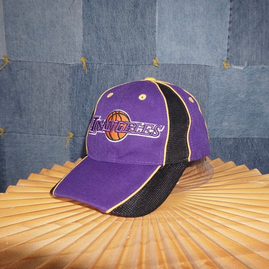 NBA OSFA - Vintage Y2K Los Angeles 00s embroider NBA lakers hat Size ONE SIZE - 2 Thumbnail