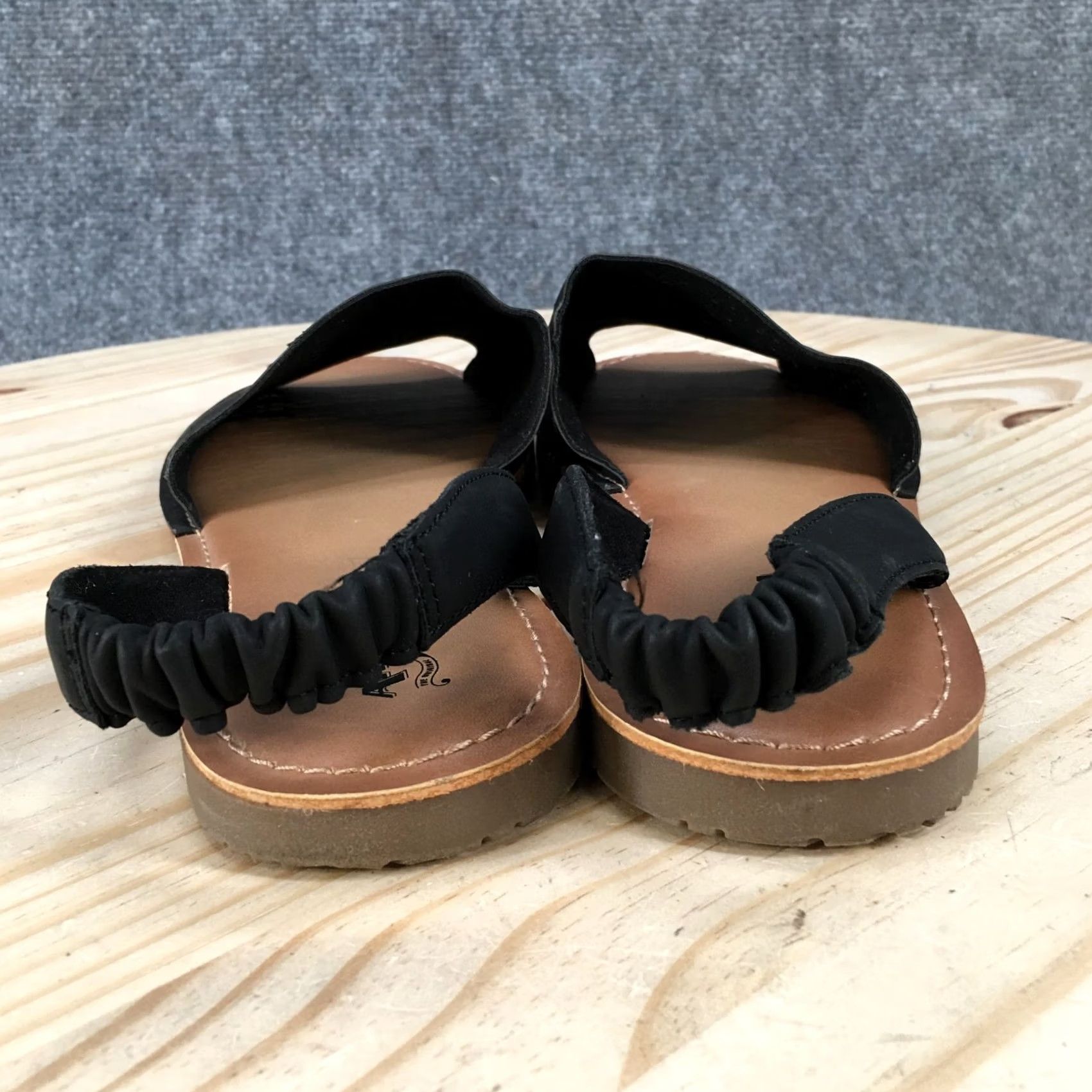 Vintage Arizona Jeans Co. Cutout Slingback Sandals Womens 11 Comfort Open Toe Black Shoes Size 32" / US 10 / IT 46 - 7 Thumbnail