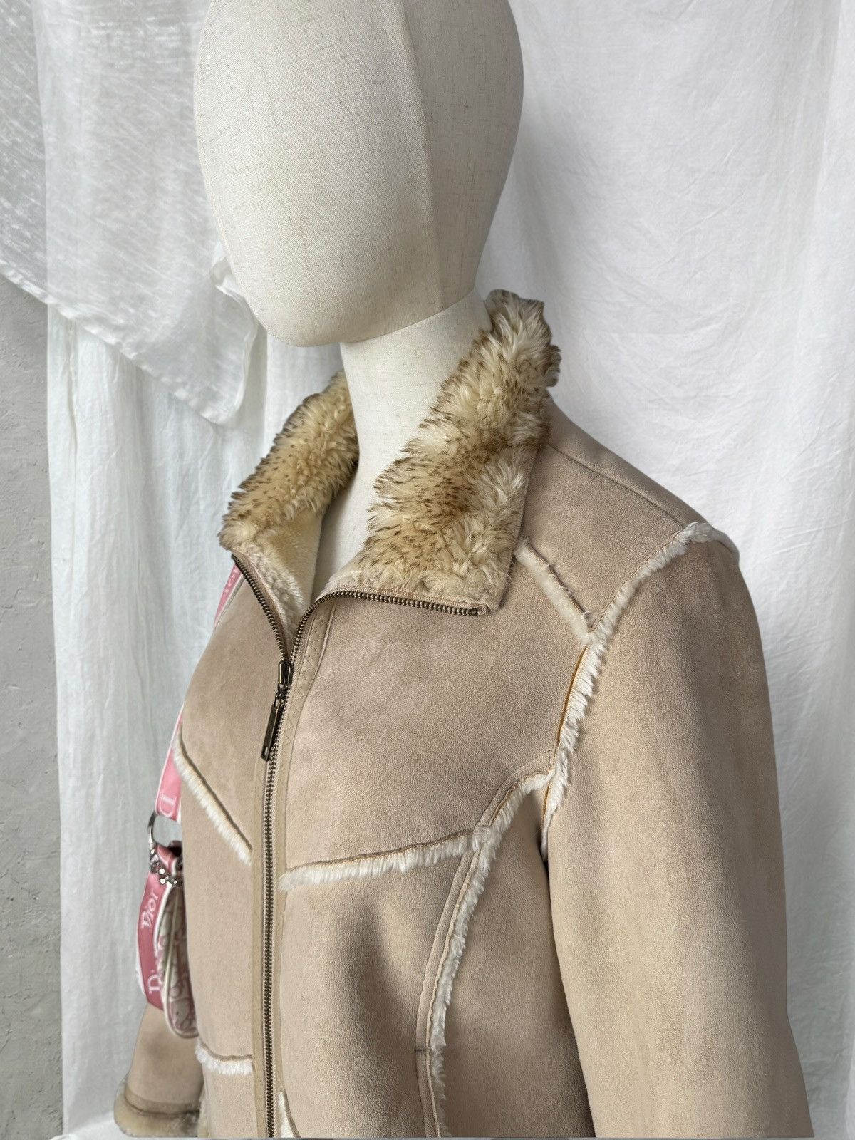River Island River Island Y2K Faux Fur Sheepskin/Shearling Style Jacket Size L / US 10 / IT 46 - 6 Thumbnail