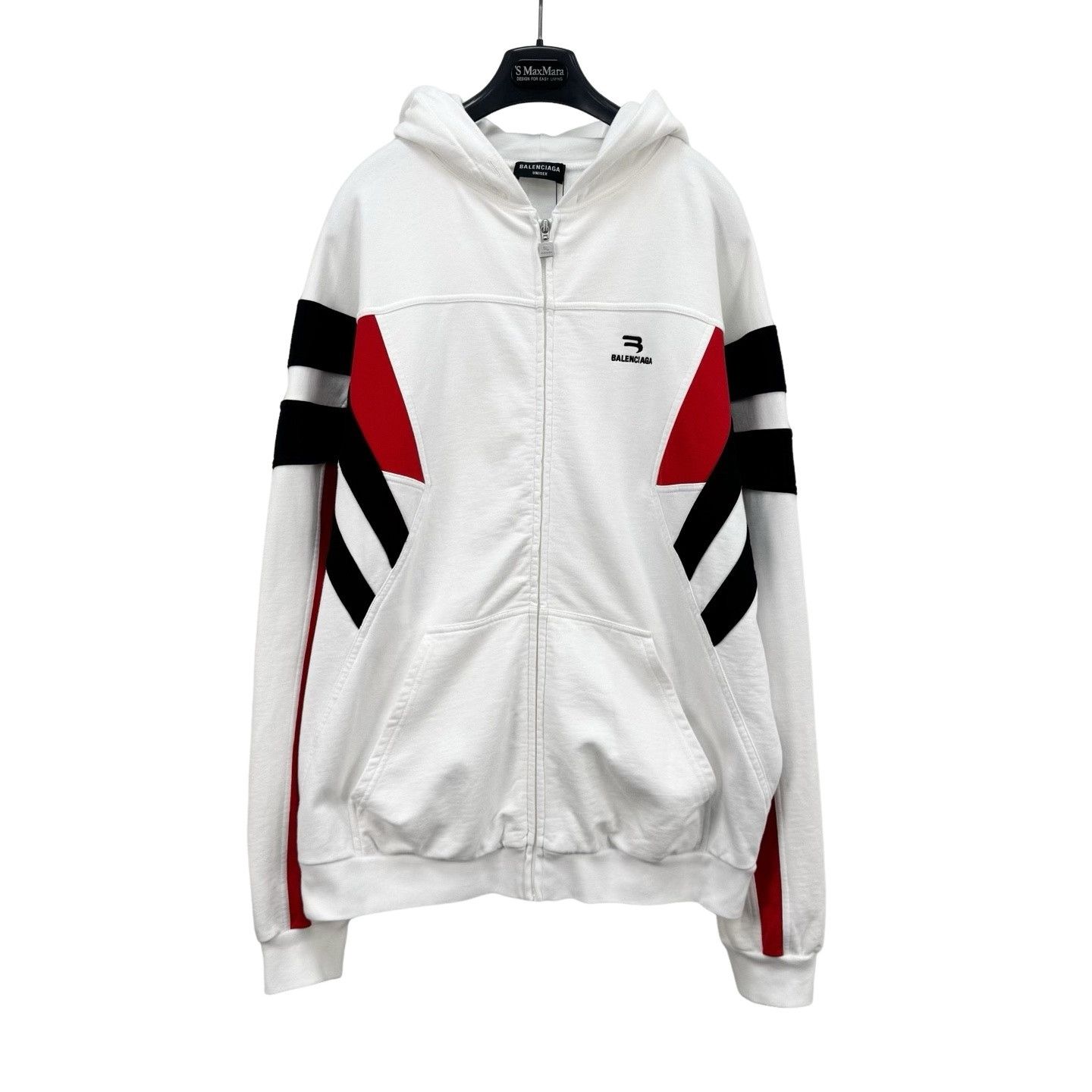 Balenciaga Sporty B Washed Zip Up Hoodie | Grailed