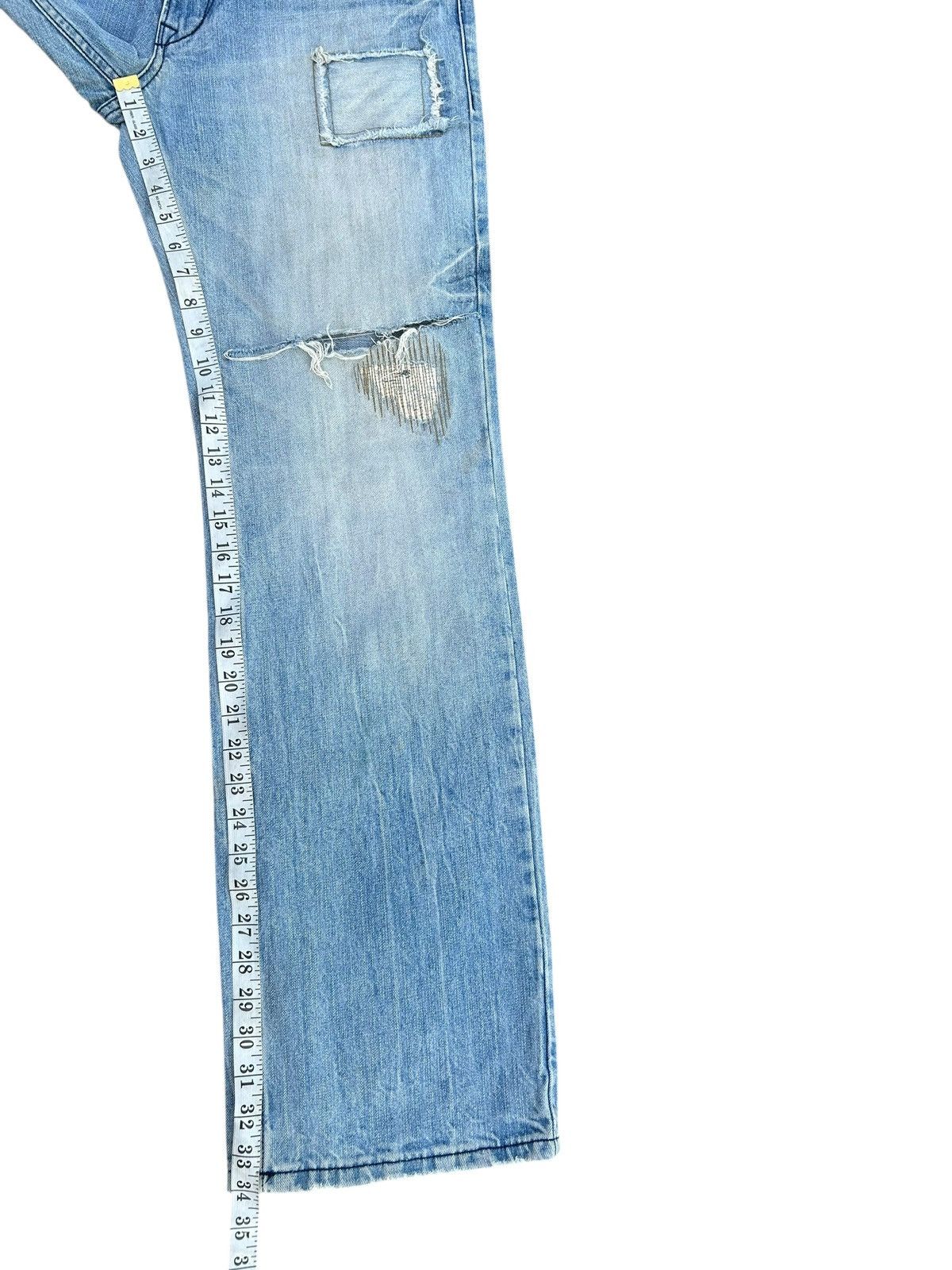 Kapital Red Pepper Japan Studded Snake Skin pocket Distressed Denim Size US 34 / EU 50 - 24 Thumbnail