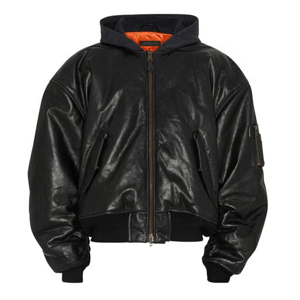 Balenciaga Diy Metal Outline Hooded Bomber Size US L / EU 52-54 / 3 - 1 Thumbnail