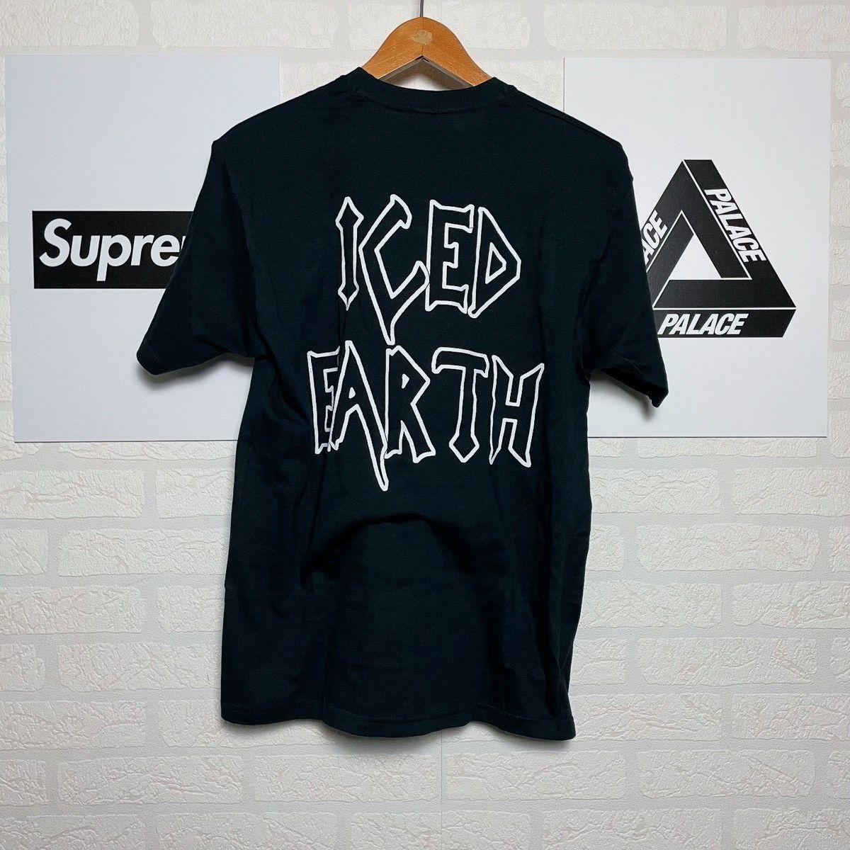 Band Tees × Vintage 90s Vintage Iced Earth Graphic Black T-Shirt Screen Stars Size US M / EU 48-50 / 2 - 2 Thumbnail