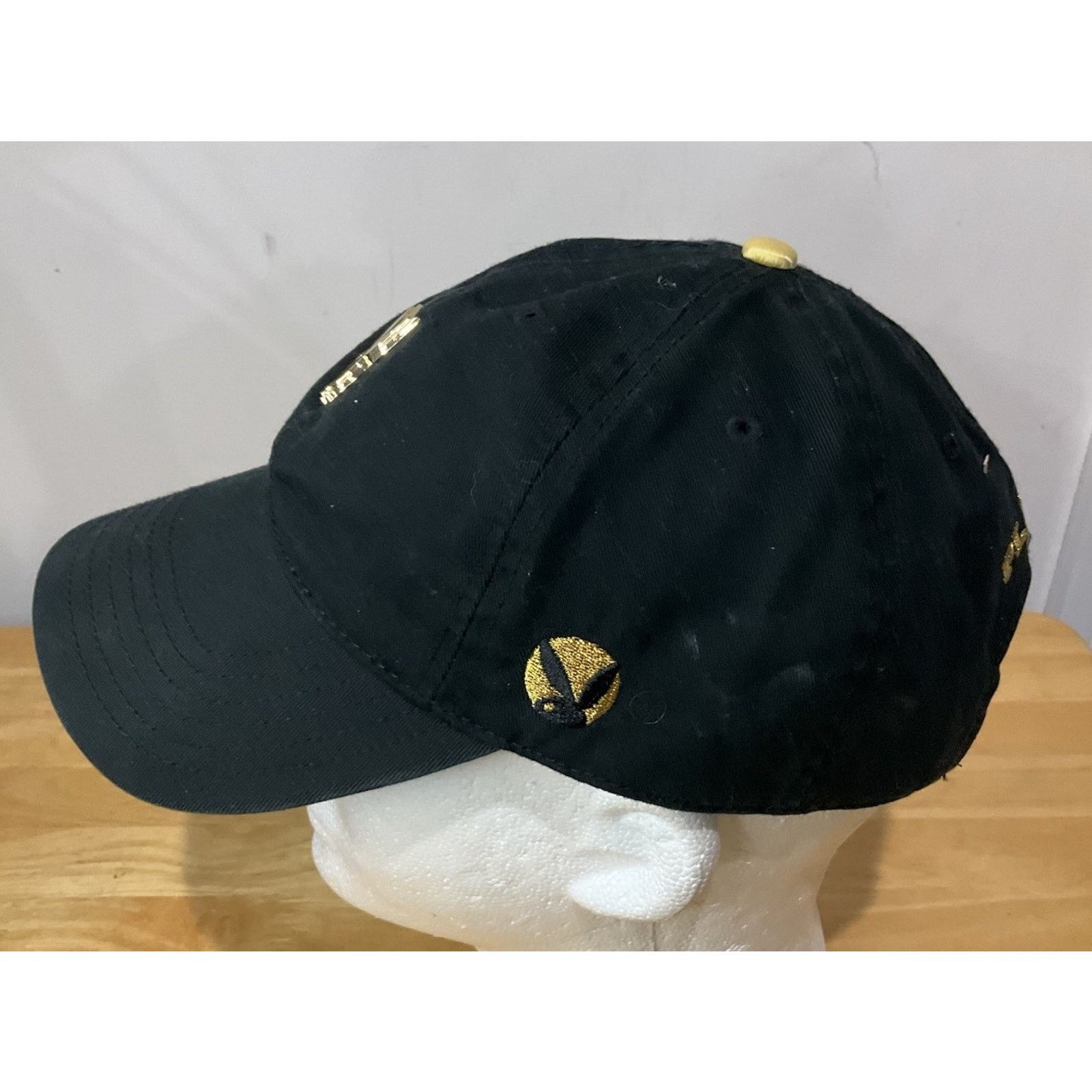 Lids Playboy Hat Strapback Black Embossed Bunny Gold Keenan Lids Size ONE SIZE - 2 Thumbnail