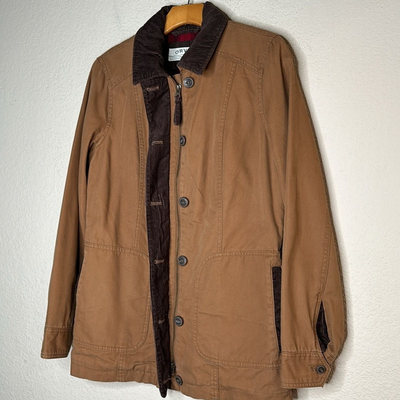 Orvis Orvis Chore Barn Coat Jacket Brown Corduroy Trim Flannel XS Size US XS / EU 42 / 0 - 5 Thumbnail