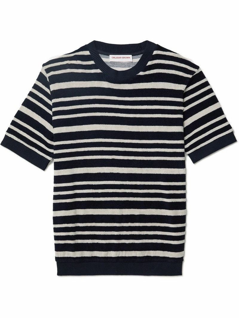 Orlebar Brown Orlebar Brown Striped Solun Classic Medium Mens Cotton Mohair Jersey T Shirt Tee Size US M / EU 48-50 / 2 - 1 Thumbnail