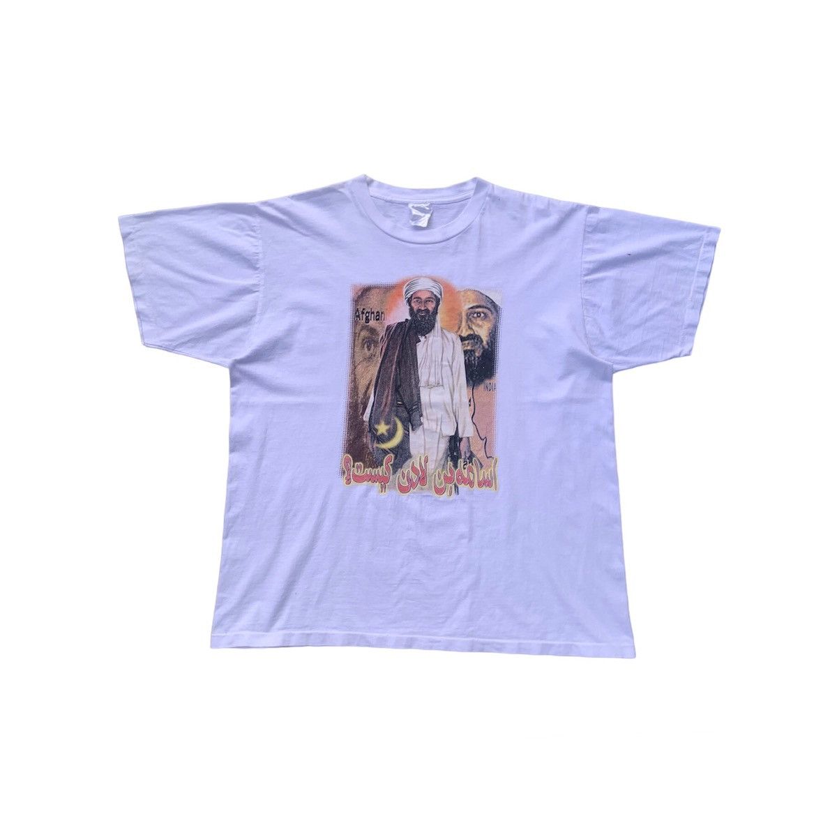 image of Very Vintage Osama Bin Laden Tshirt in White, Men's (Size XL)