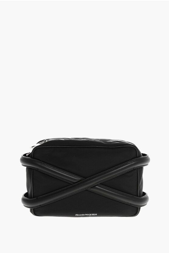 Alexander Mcqueen Nylon Crossbody Bag With Zipped Closure in Black, Men's