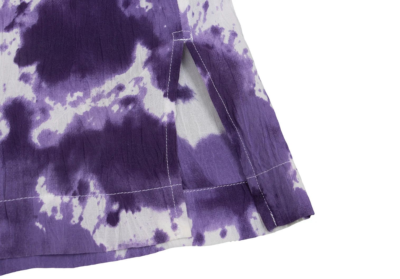 Issey Miyake Cotton Washer Print Short Sleeve Shirt in Purple and White Size US S / EU 44-46 / 1 - 11 Thumbnail
