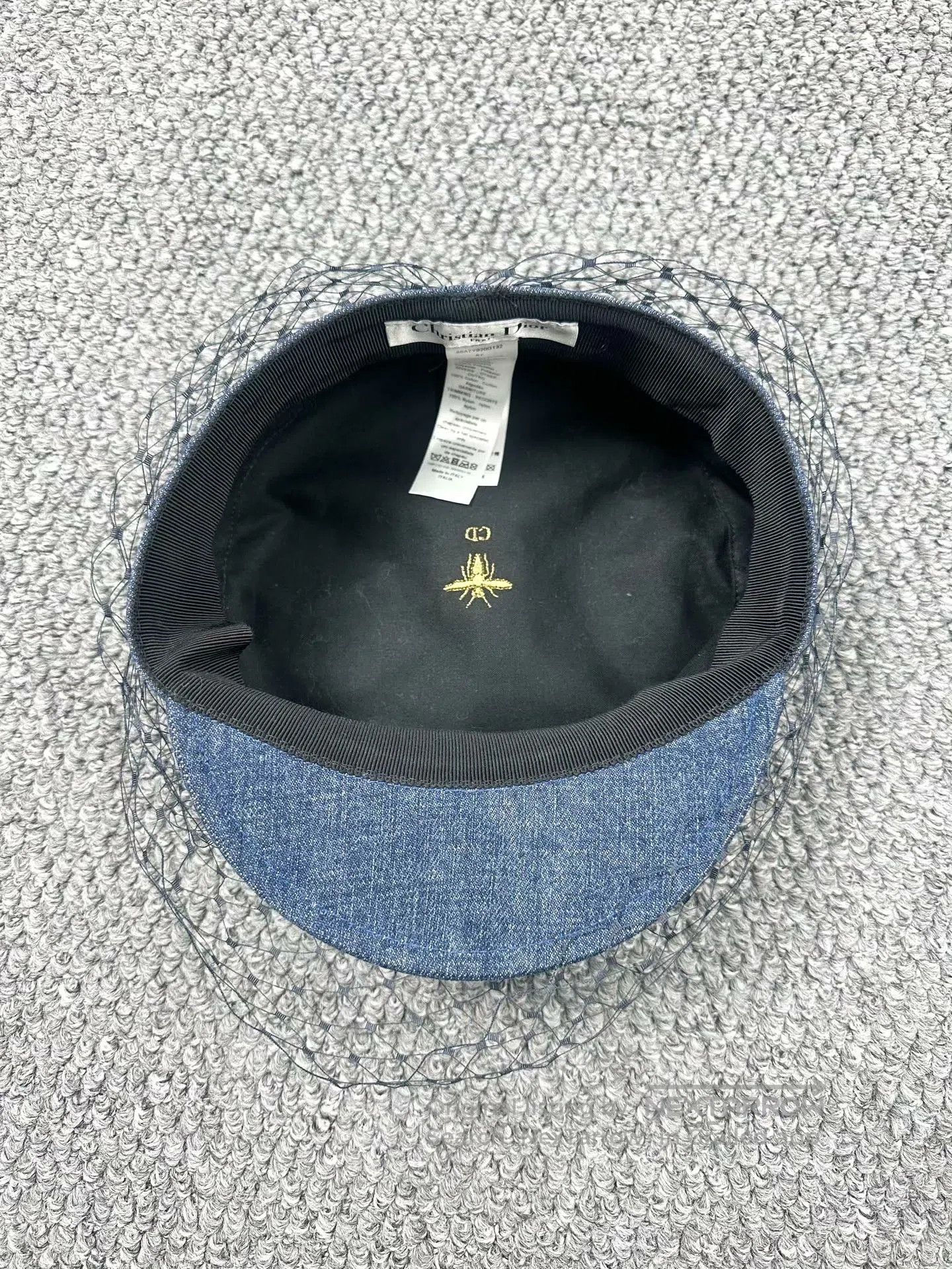 Dior Dior size 57 Blue Denim Patch Net Mesh Beret| Size ONE SIZE - 3 Thumbnail