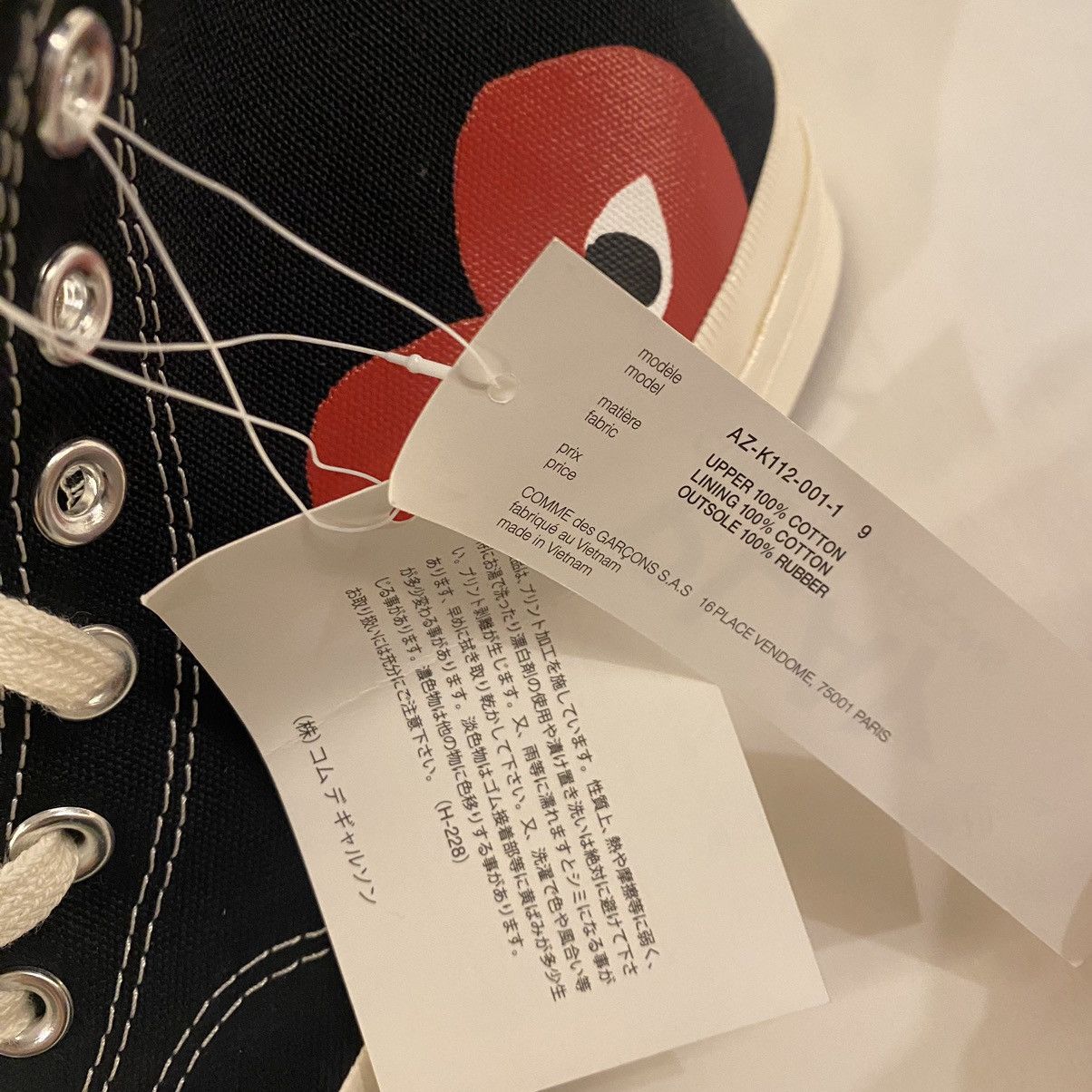 Comme des Garcons PLAY × Converse CDG converse AKA heart shoe bad? Size US 9 / EU 42 - 11 Thumbnail