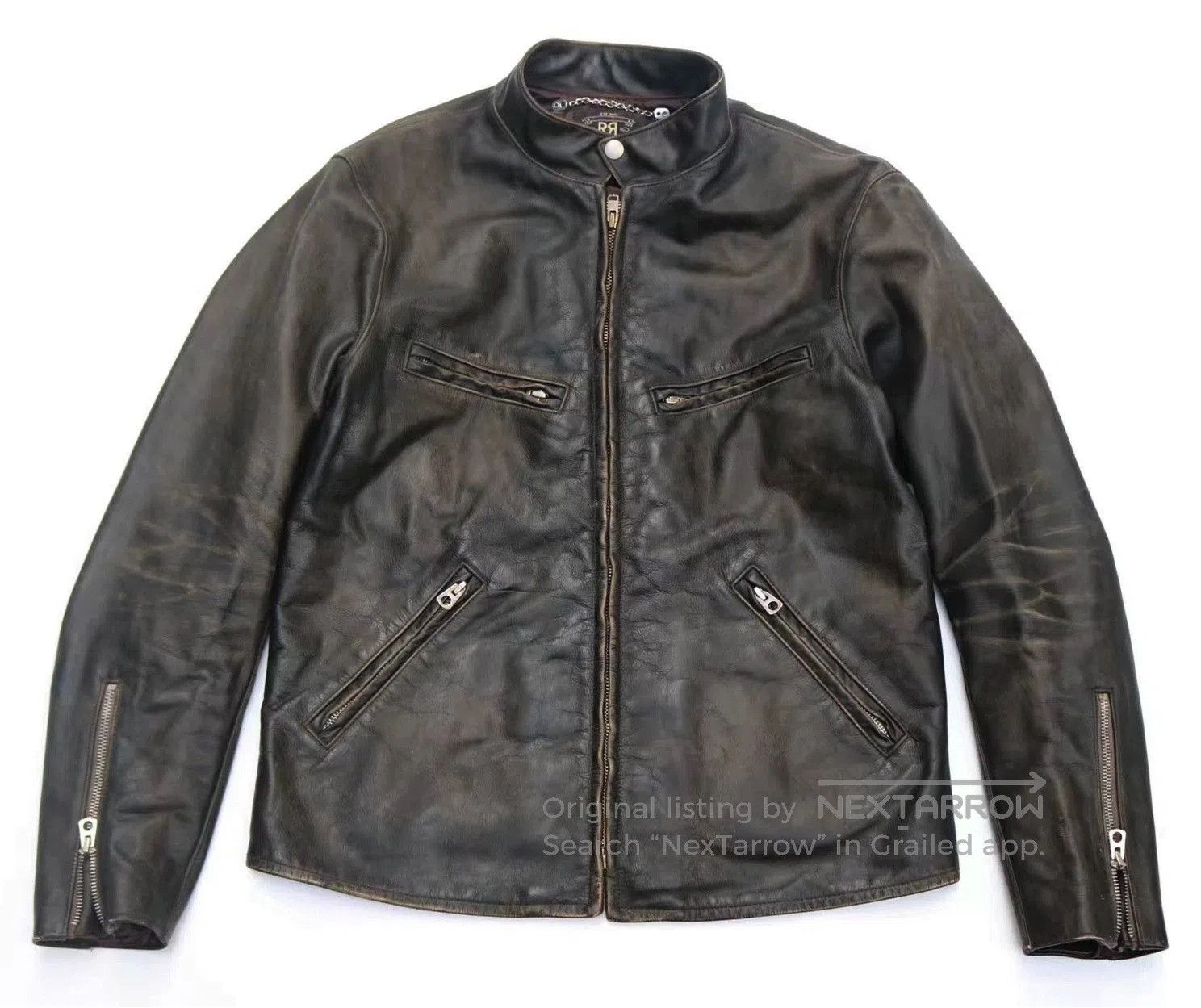 vintage Ralph Lauren leather motorcycle jacket.