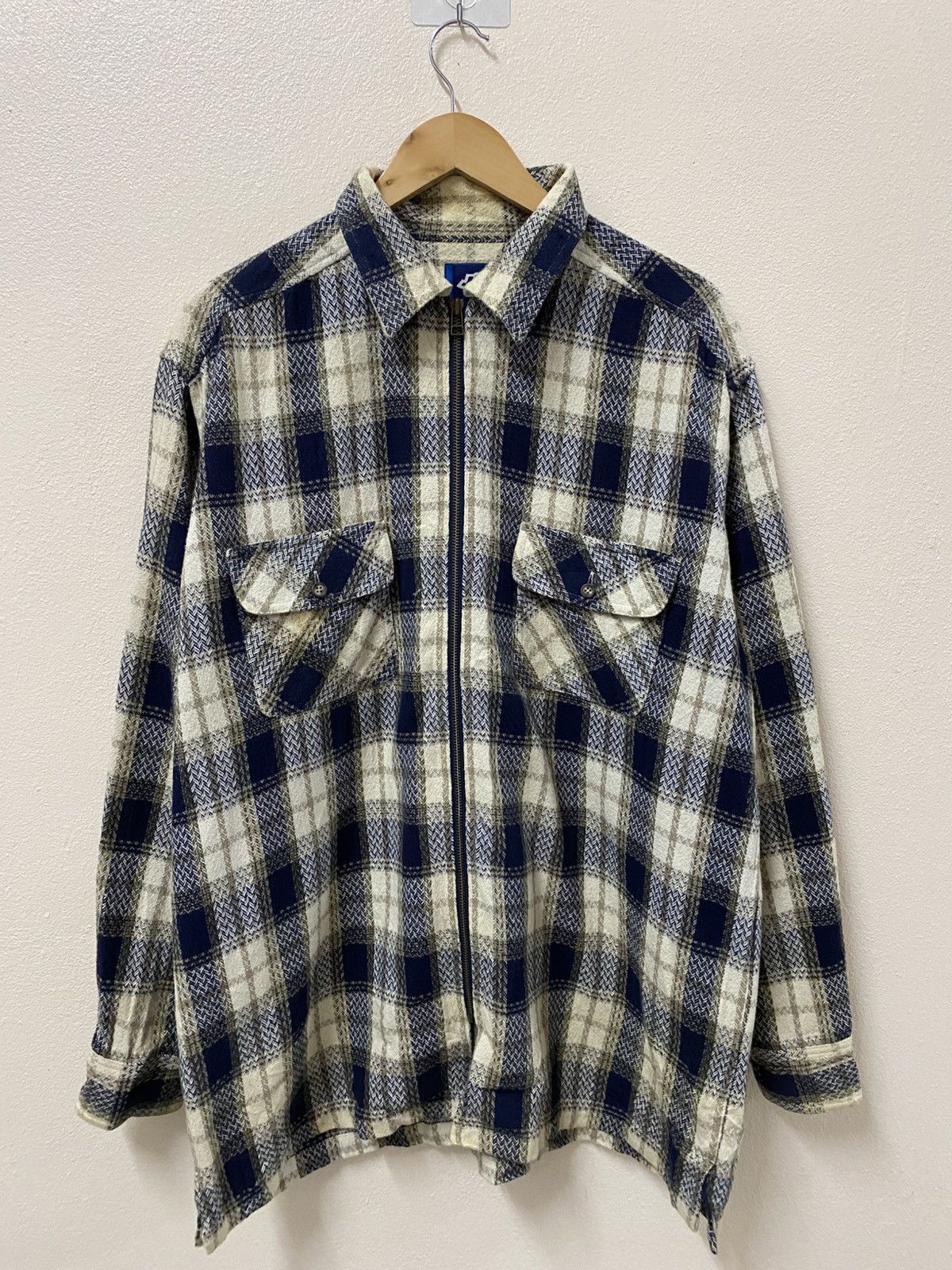 Vtg Mr Junko Jacket Plaid Flanel