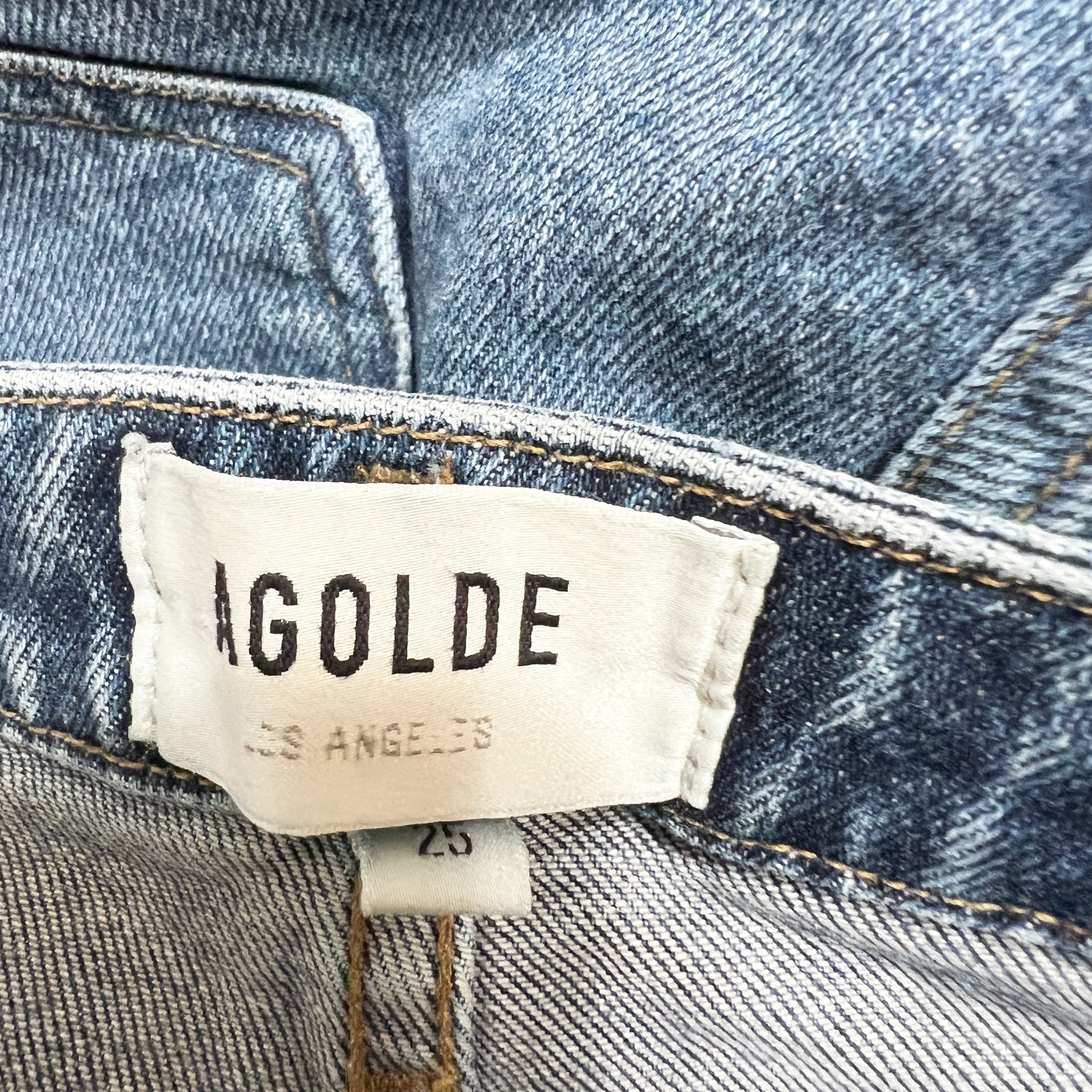 Agolde Agolde Women's Devon Low Rise Stacked Size 25" / US 0 / IT 36 - 2 Thumbnail
