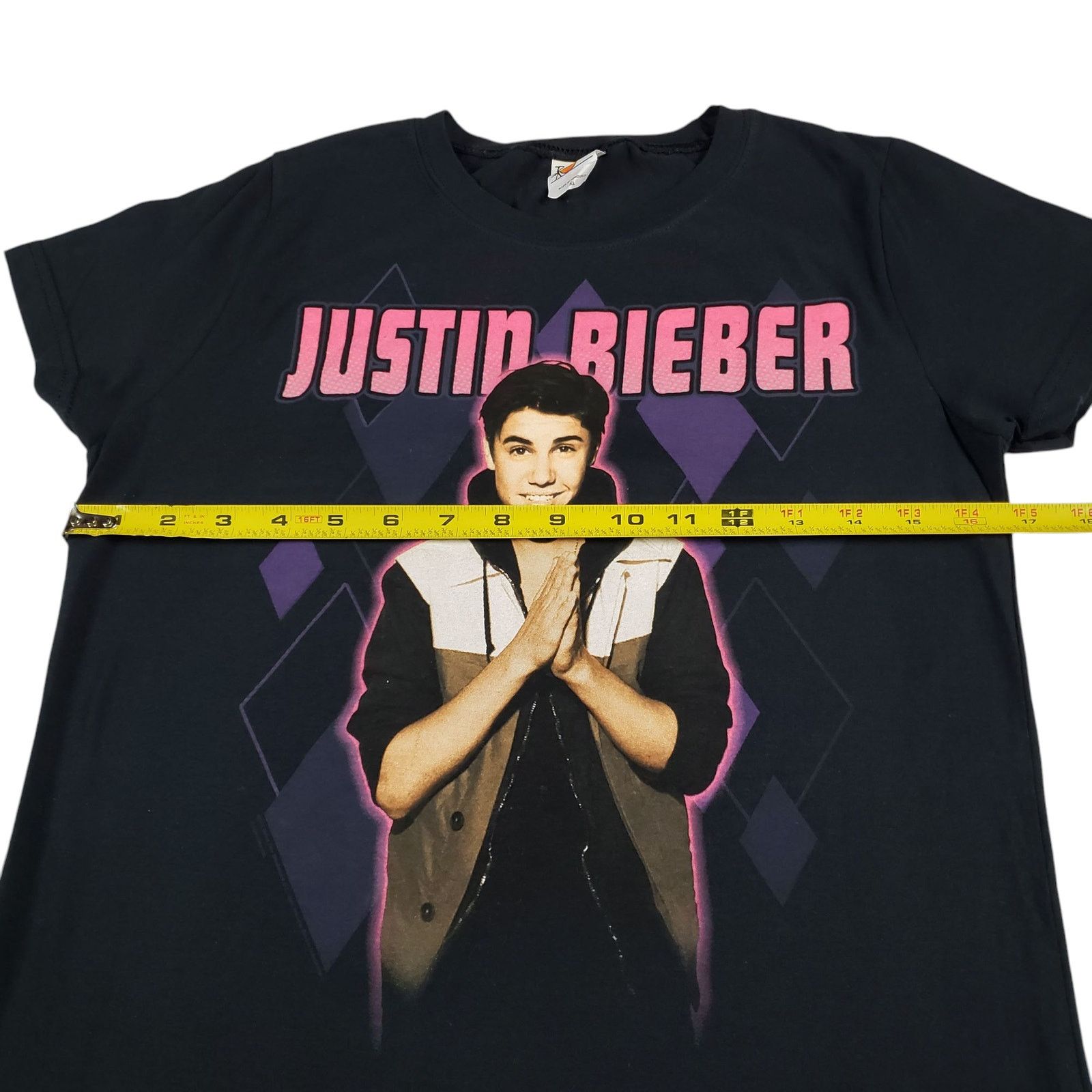 Vintage Vintage 2010s Justin Bieber Women's Top Baby Tee T-shirt Size XL / US 12-14 / IT 48-50 - 4 Thumbnail