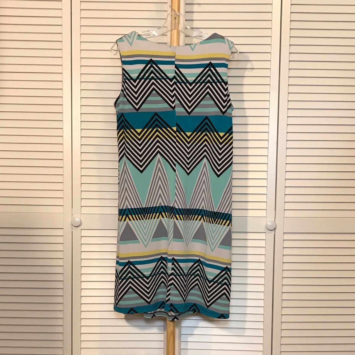 Other Ronni Nicole Chevron Scoop Sleeveless Shirt Midi Dress 12 Size XL / US 12-14 / IT 48-50 - 2 Thumbnail
