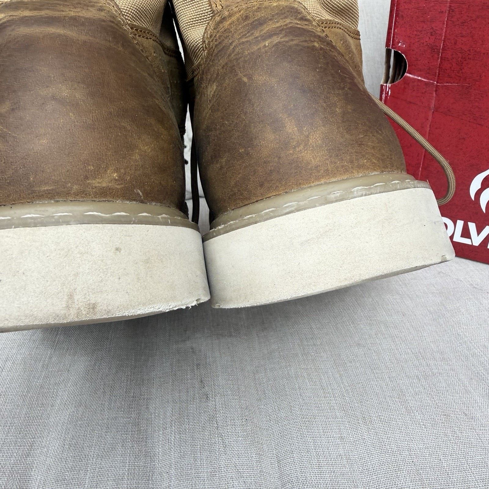 Wolverine Wolverine Mens Trade Wedge Leather/Canvas 6" Composite Toe Size US 11.5 / EU 44-45 - 9 Thumbnail