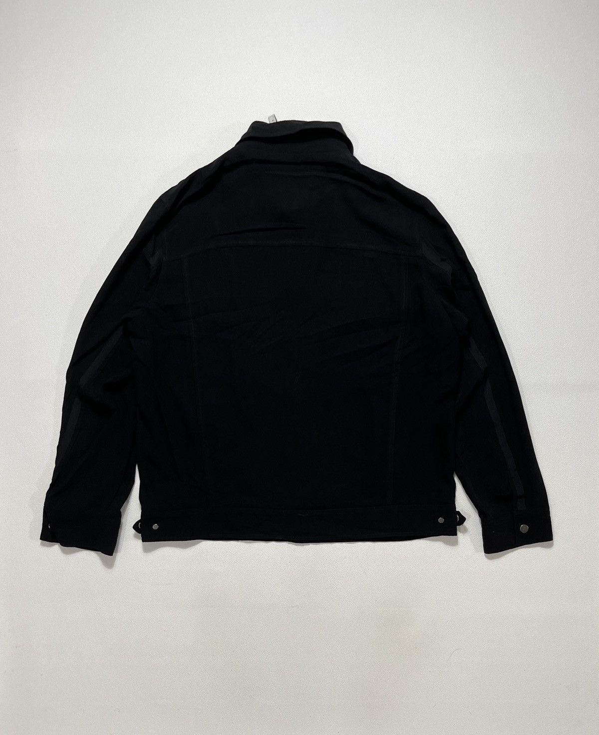 Beams Plus Noirer Silk Trucker Jacket Black Size US L / EU 52-54 / 3 - 2 Thumbnail
