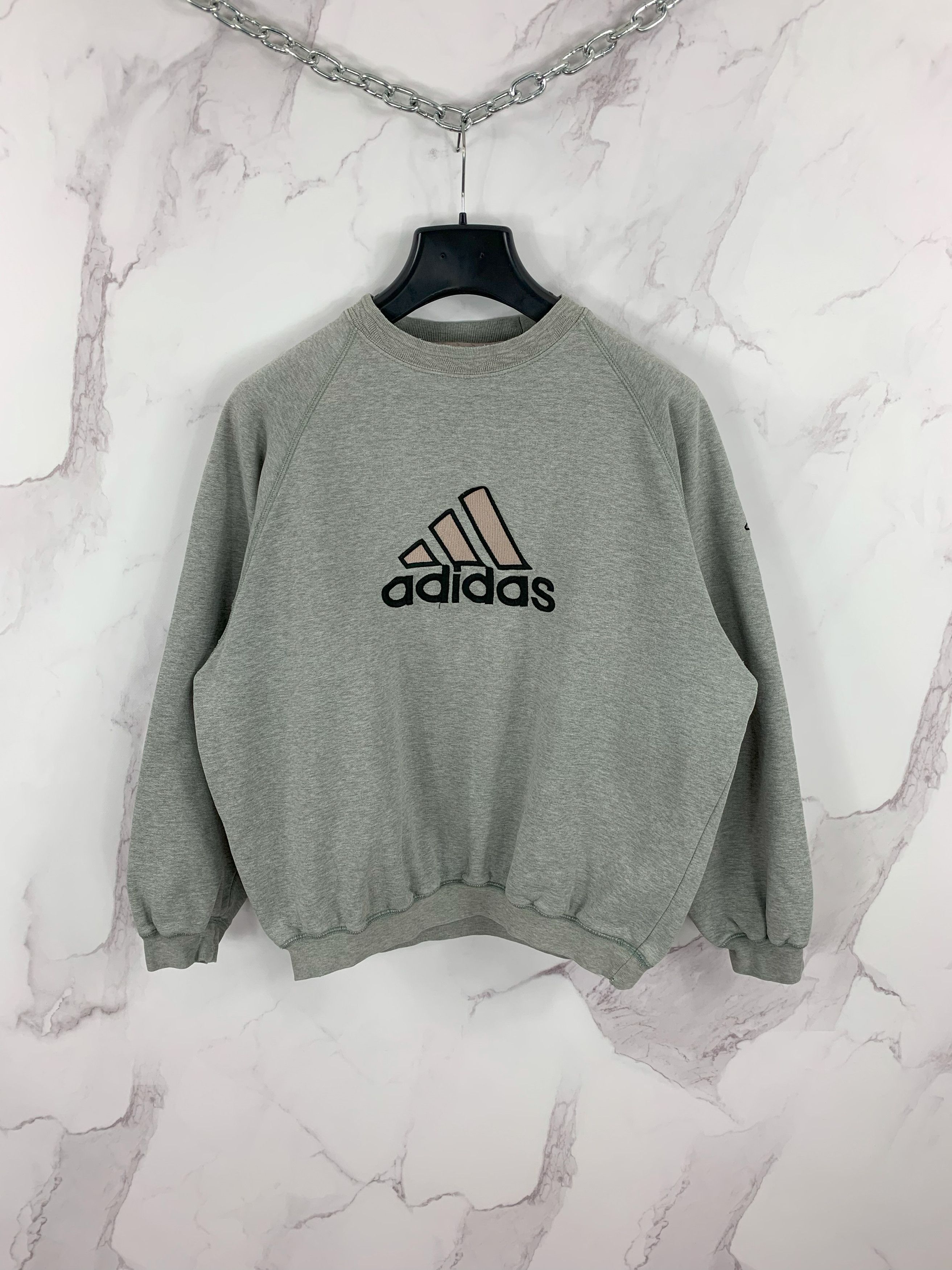 Adidas × Descente Vintage 90s Adidas Big Logo Zip Sweatshirt | Grailed