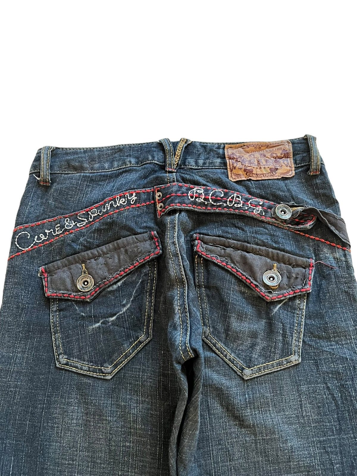 BCBGeneration × Bcbgmaxazria × Japanese Brand SALES🔥Vintage Japanese Buckle Back Spiral Leg Flare Jeans Size 30" / US 8 / IT 44 - 8 Thumbnail