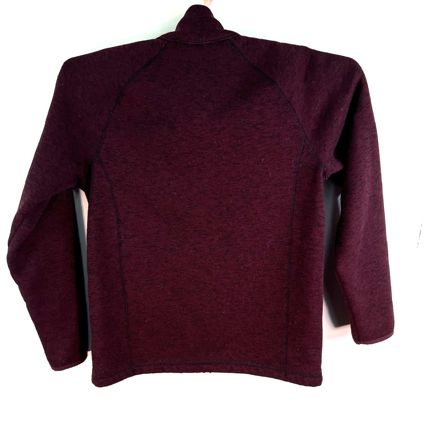 Vintage Swiss Tech Jacket Shirt Mens S Maroon Full Zip Knit Sherpa Lined Mid-Length Size US S / EU 44-46 / 1 - 4 Thumbnail