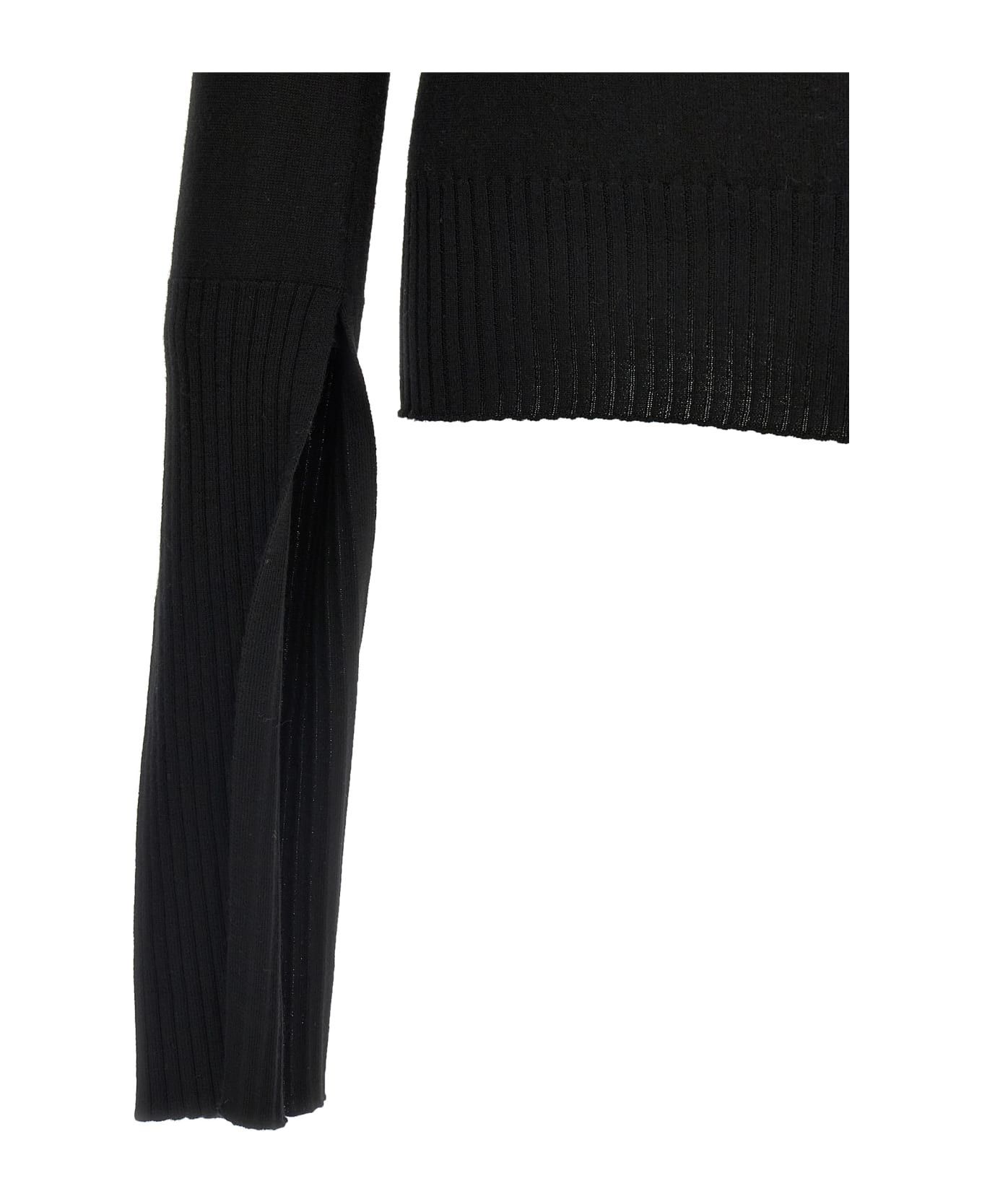 Rick Owens o1y0126 Wool Sweater in Black Size M / US 6-8 / IT 42-44 - 4 Thumbnail
