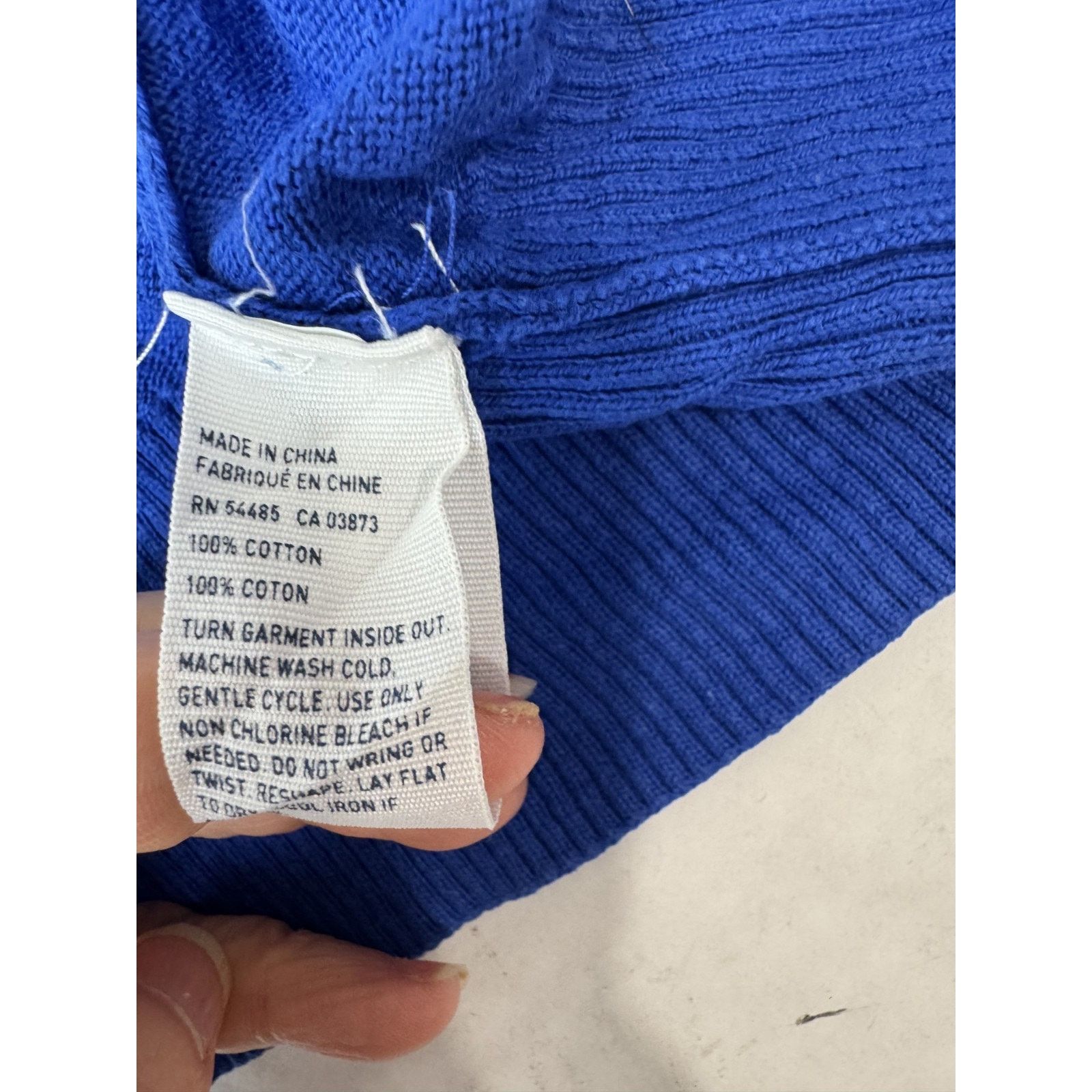 American Eagle Outfitters American Eagle Sweater Mens XXL Royal Blue Logo V-Neck Size US XXL / EU 58 / 5 - 8 Thumbnail
