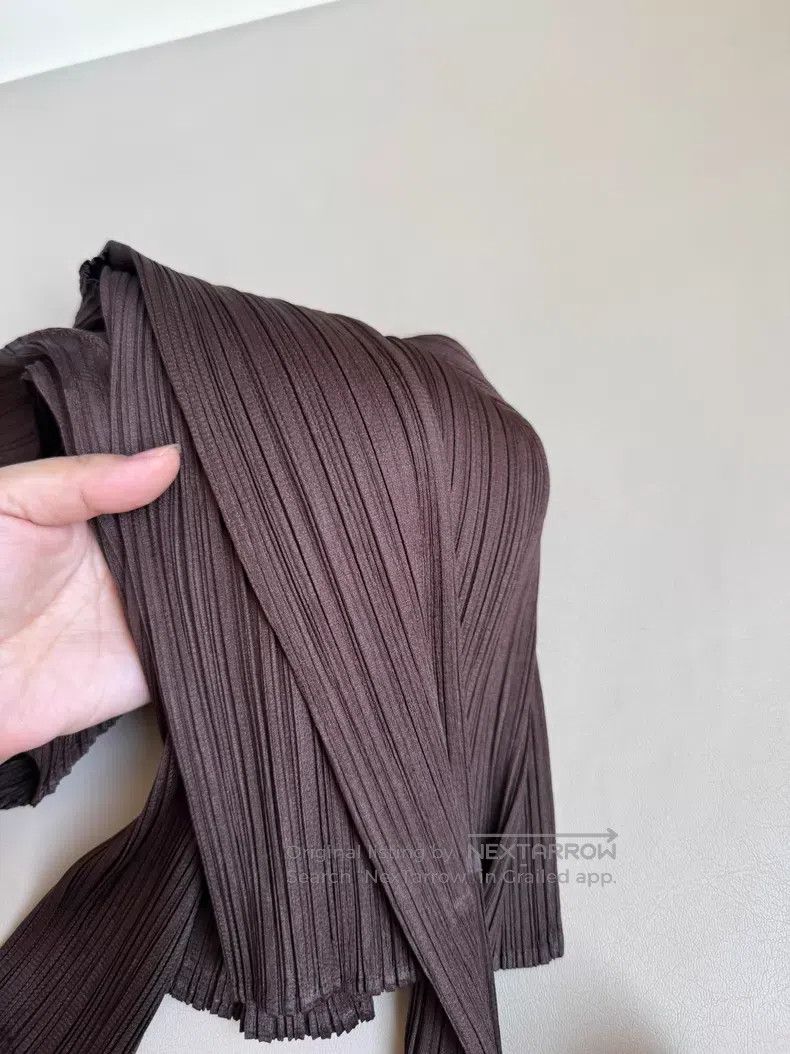 Issey Miyake Issey Miyake Dark Brown Cardigan Coat Size L / US 10 / IT 46 - 2 Thumbnail