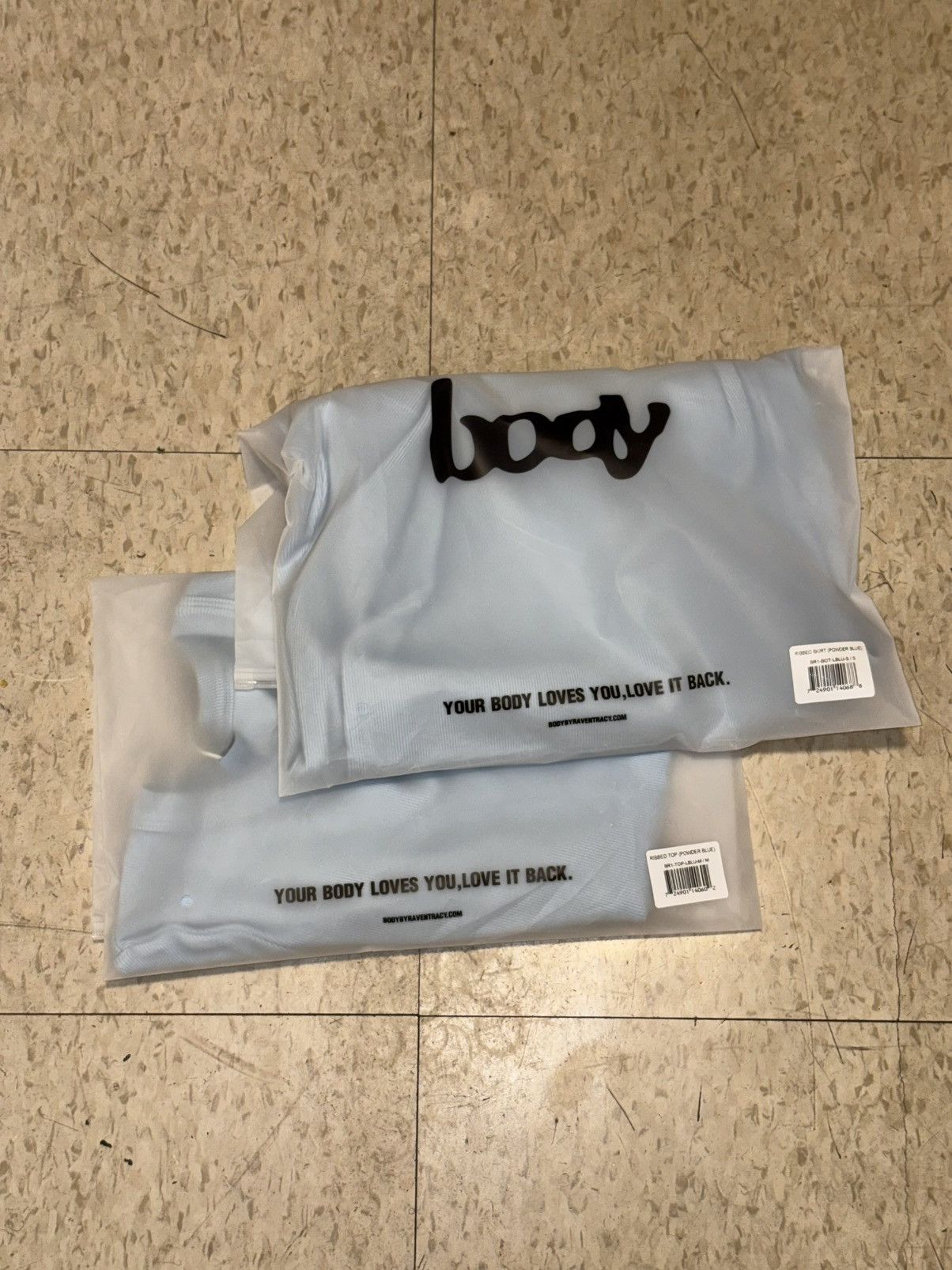 Body by Raven Tracy Blue Ribbed shirt and skirt Set Size ONE SIZE - 4 Thumbnail