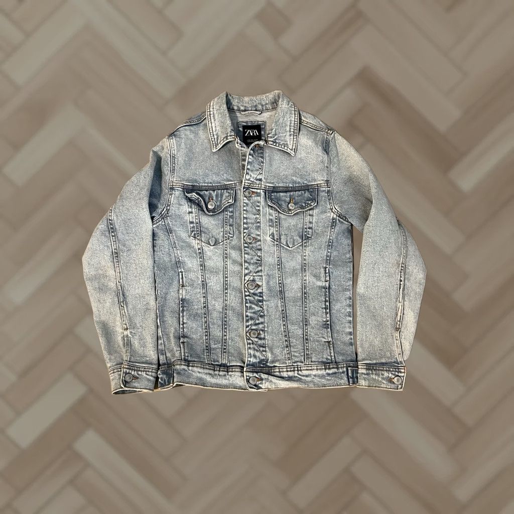 Zara Zara Denim Jacket Womens Blue Button Up Size S Small Cotton Denim Jacket Womens Blue Size 28" / US 6 / IT 42 - 1 Thumbnail