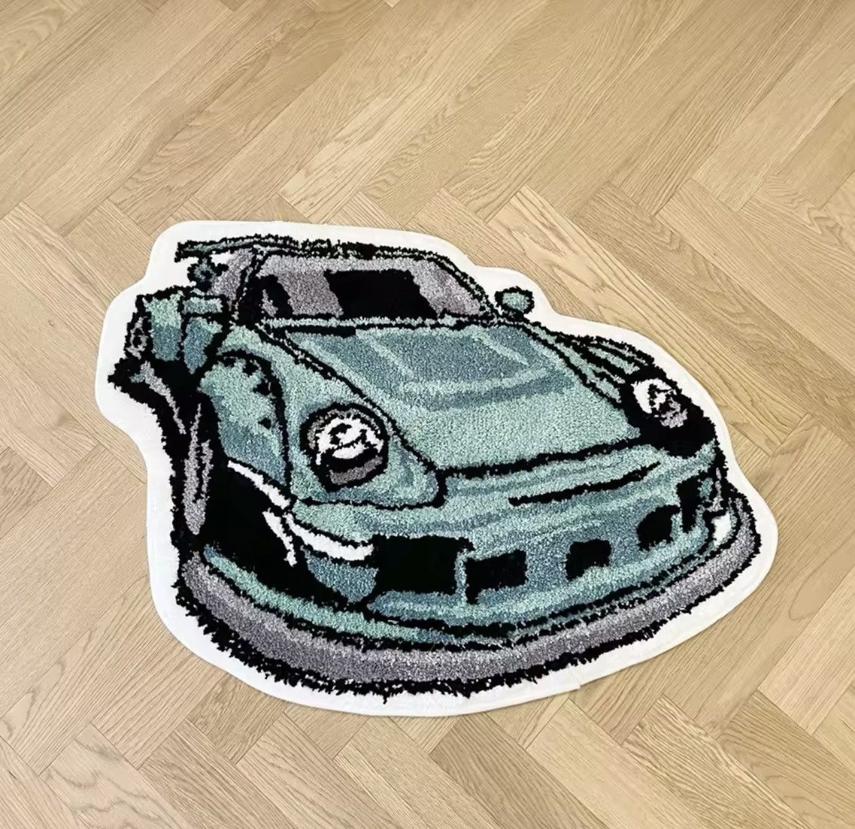 Japanese Brand Enthusiast Racing Car Shaped Tufting Rug Size ONE SIZE - 5 Thumbnail