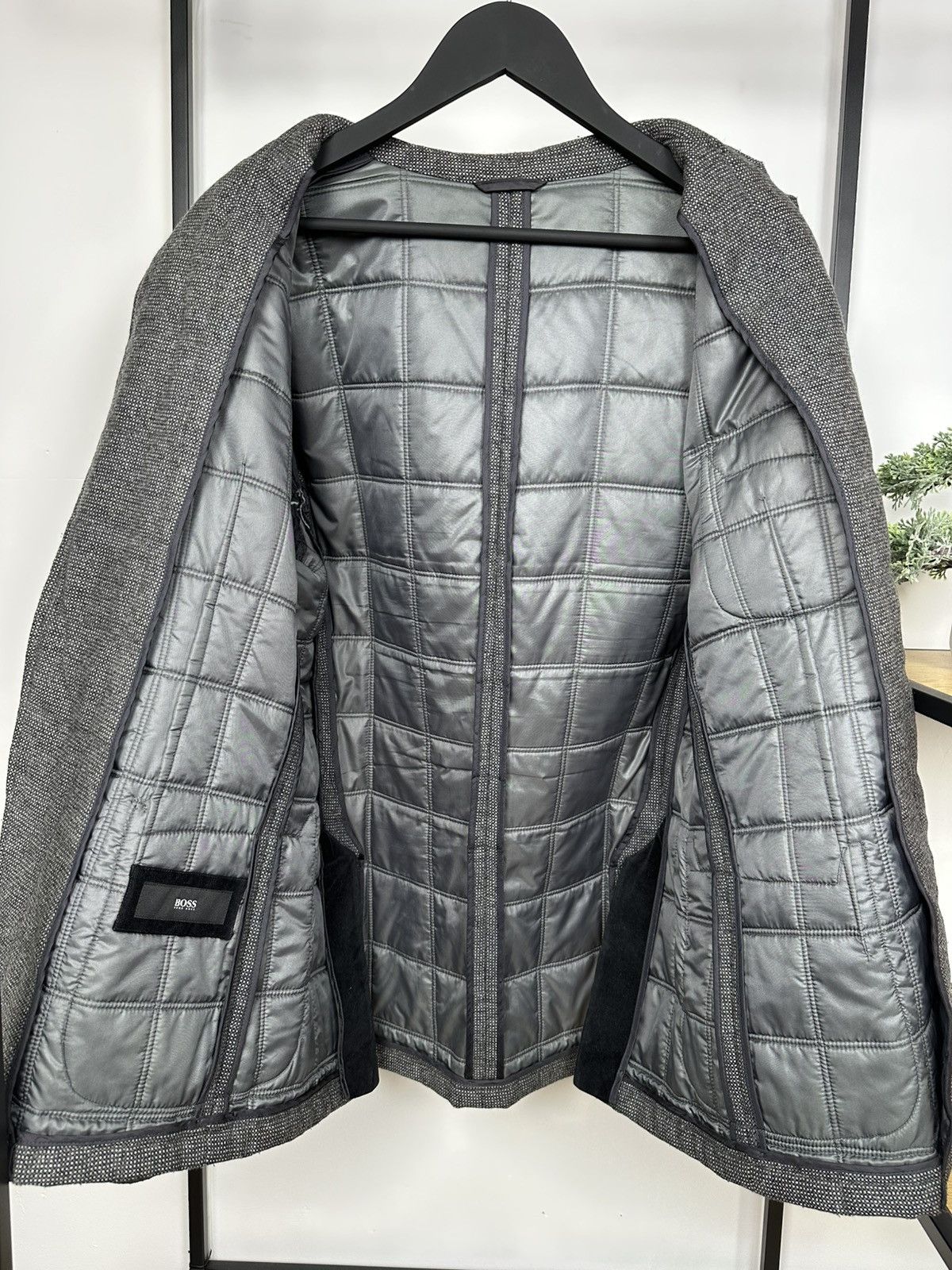 Hugo Boss Hugo Boss Wool Jacket Men’s Blazer Quilted Grey 54 Size Size US L / EU 52-54 / 3 - 21 Thumbnail