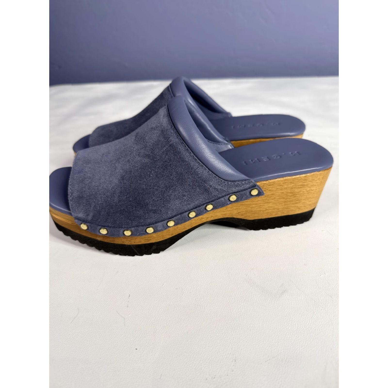 Vintage M. Gemi Greta Clog mule open toe with Wooden Platform Sz 38 Women’s Sz 8 US Size US 8 / IT 38 - 4 Thumbnail