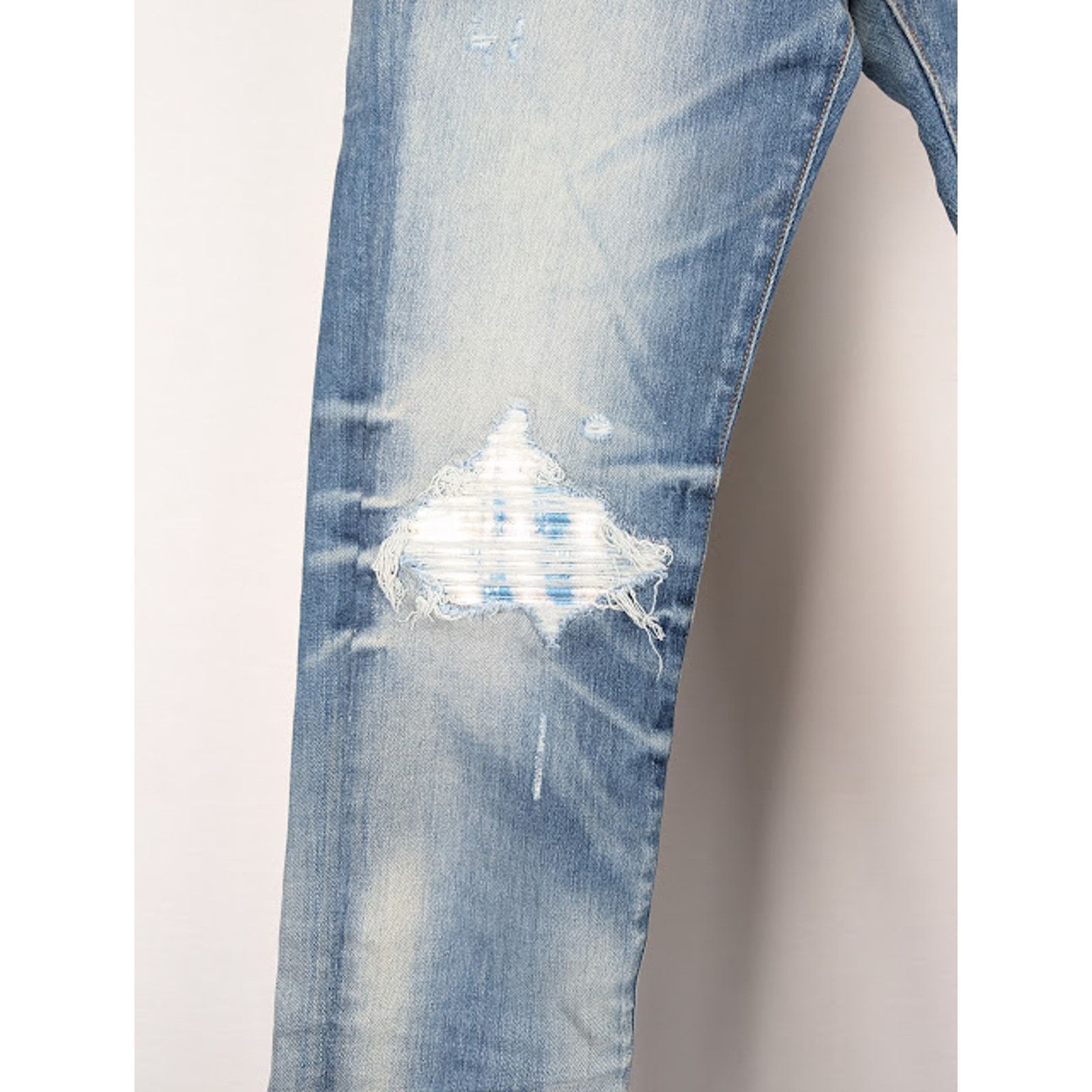 Amiri o1rshd1 Bleached MA Paisley MX1 Jeans Honeycomb Indigo Size US 40 / EU 56 - 6 Thumbnail