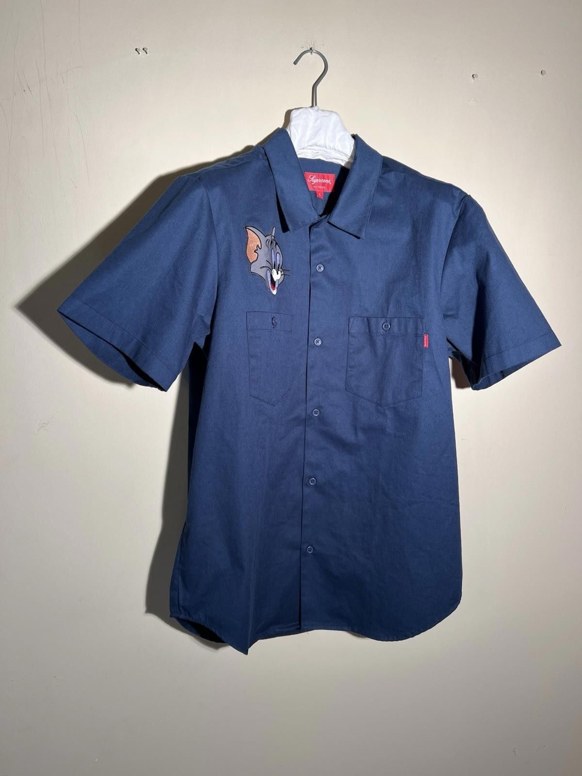 Supreme FW16 SUPREME Tom & Jerry S/S Work Shirt Navy L Size US L / EU 52-54 / 3 - 3 Thumbnail