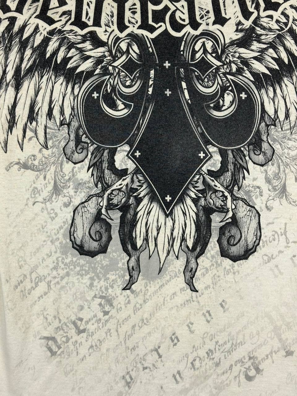 Affliction × Vintage Rare Chemystry Wing Cross Y2K Affliction Style Tee size L Size US M / EU 48-50 / 2 - 4 Thumbnail