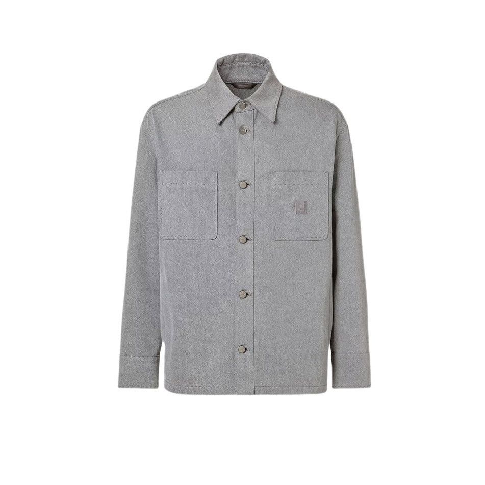 FENDI $2400 Light Gray Blouson Jacket New & Authentic (Men's