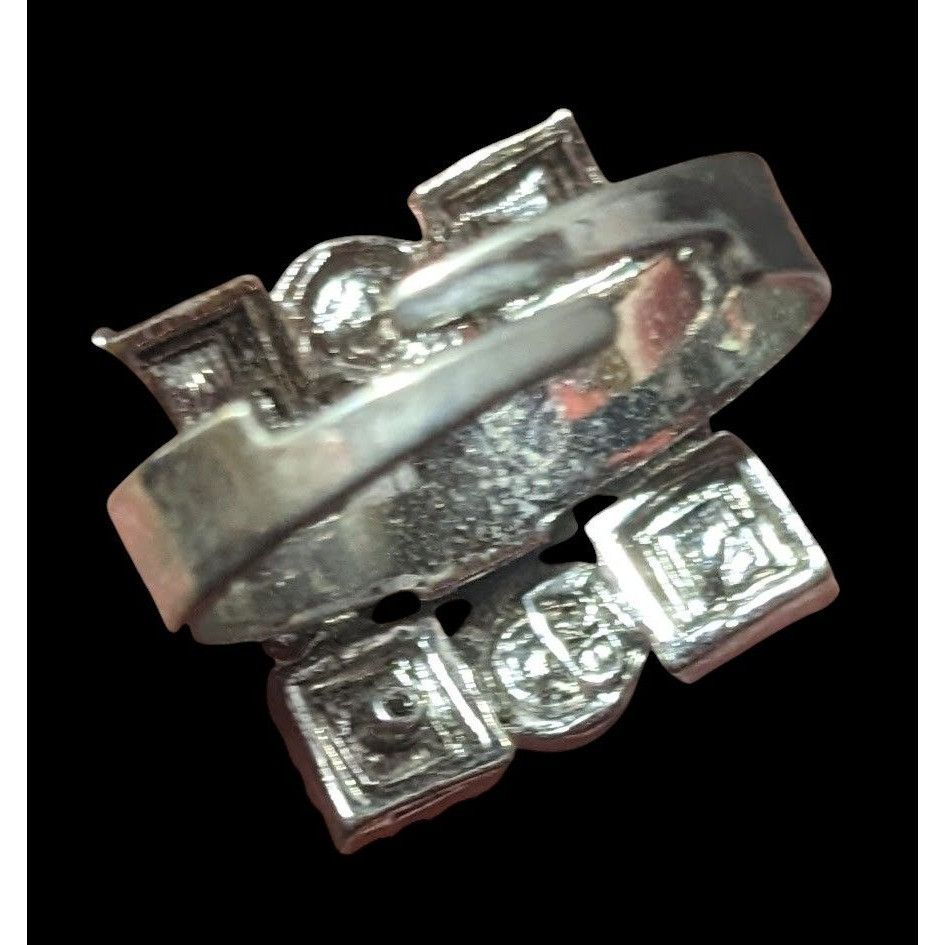 Other Vintage Blue And Silver Tone Signed Adjustable Statement Rin Size ONE SIZE - 8 Thumbnail