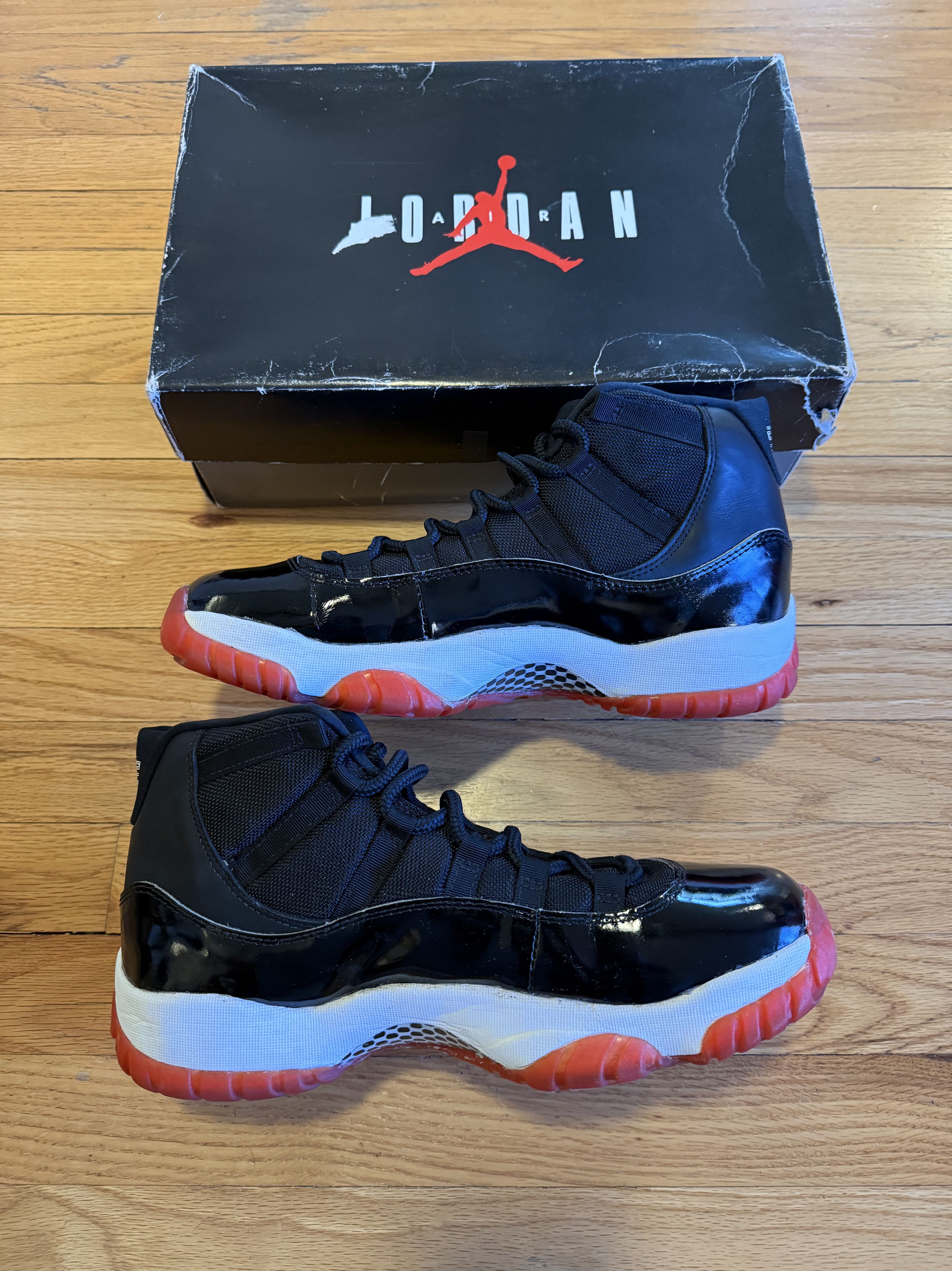 Jordan Brand 1996 Air Jordan XI 11 Bred OG With Box 130245 062 Size US 12 / EU 45 - 3 Thumbnail