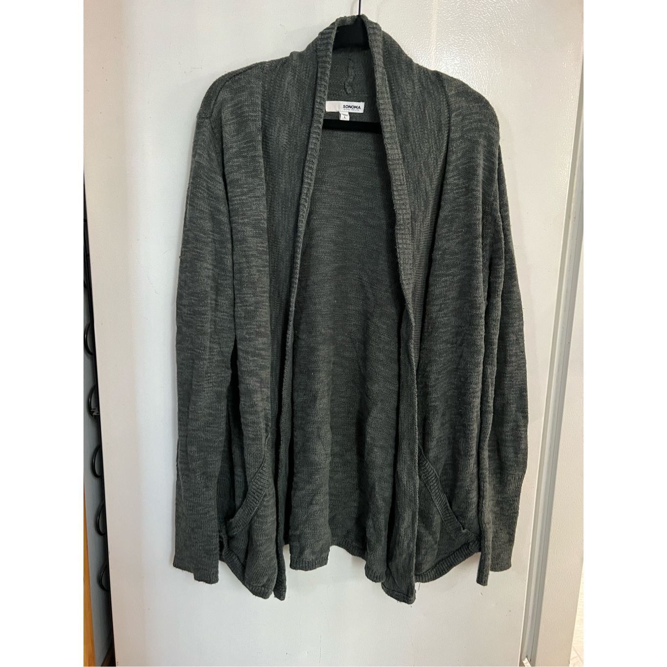 Sonoma Sonoma Grey Cardigan Woman’s Size Large Size L / US 10 / IT 46 - 1 Thumbnail