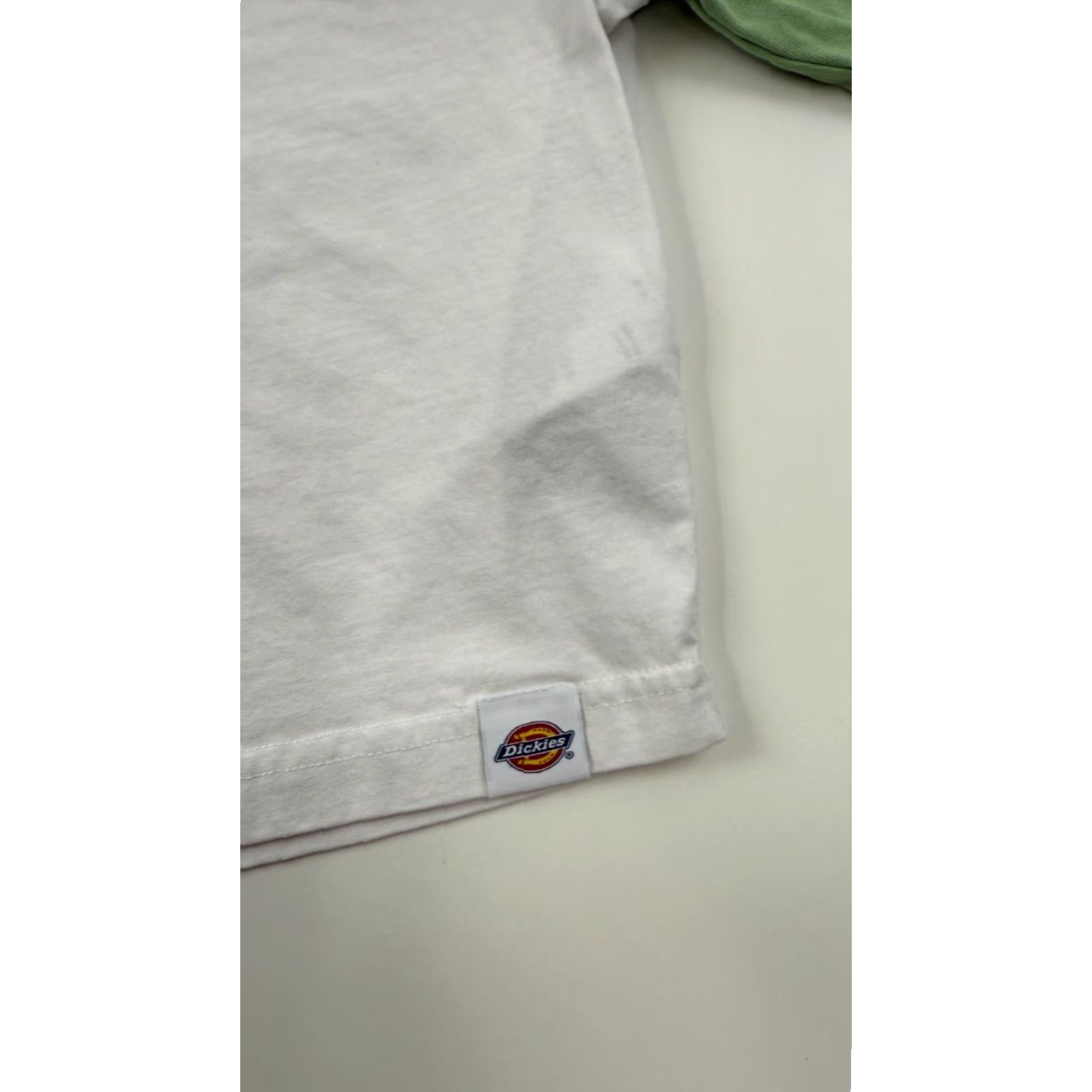 Dickies Dickies Women's Small Cropped Long Sleeve Tee, White Green, Casual Outdoor T-Shirt Size S / US 4 / IT 40 - 4 Thumbnail