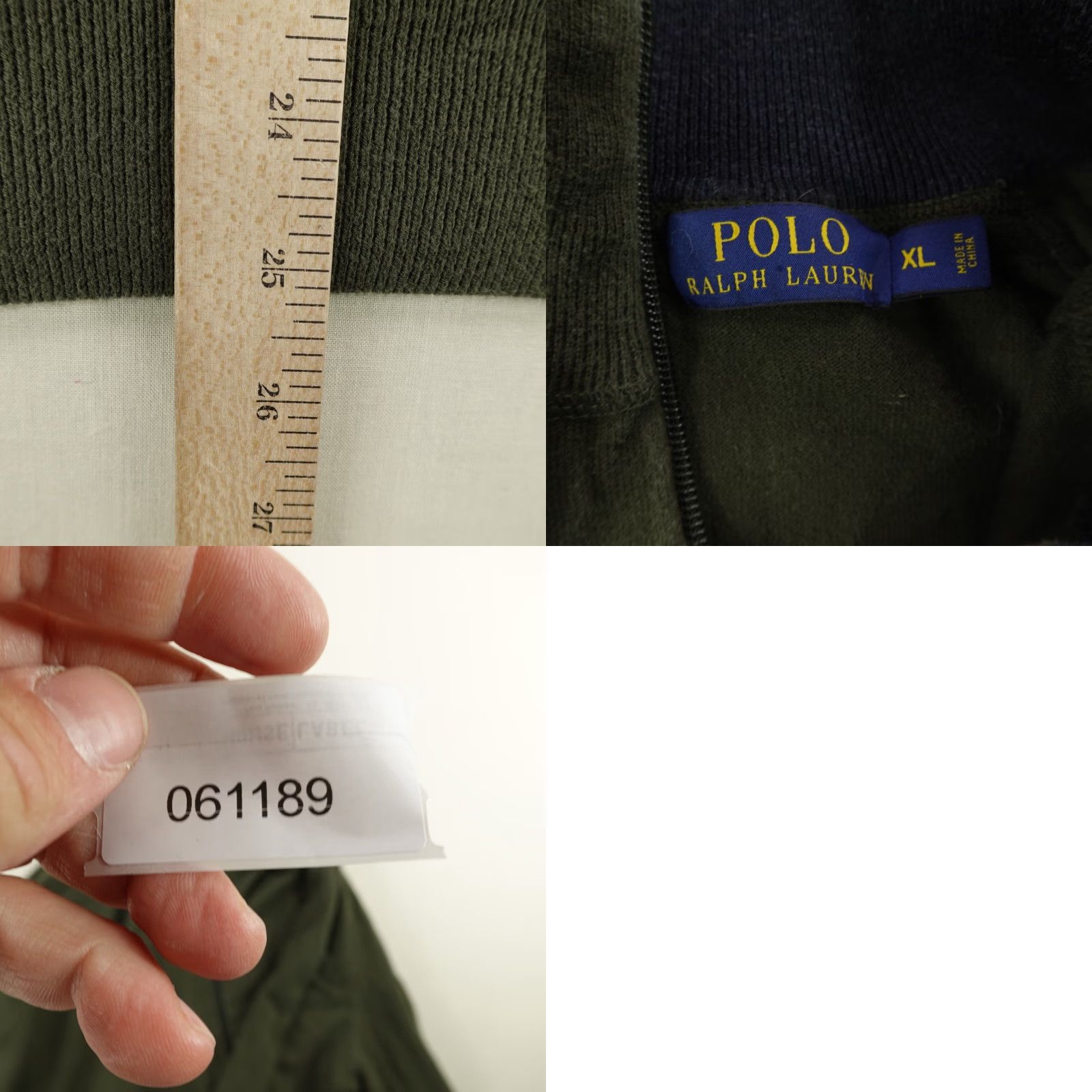 Polo Ralph Lauren VINTAGE Polo Ralph Lauren Sweater Shirt Mens XL Green Full Zip Knit Logo Pony Mens 80s 90s Classic Outdoor zipper Size US XL / EU 56 / 4 - 8 Thumbnail