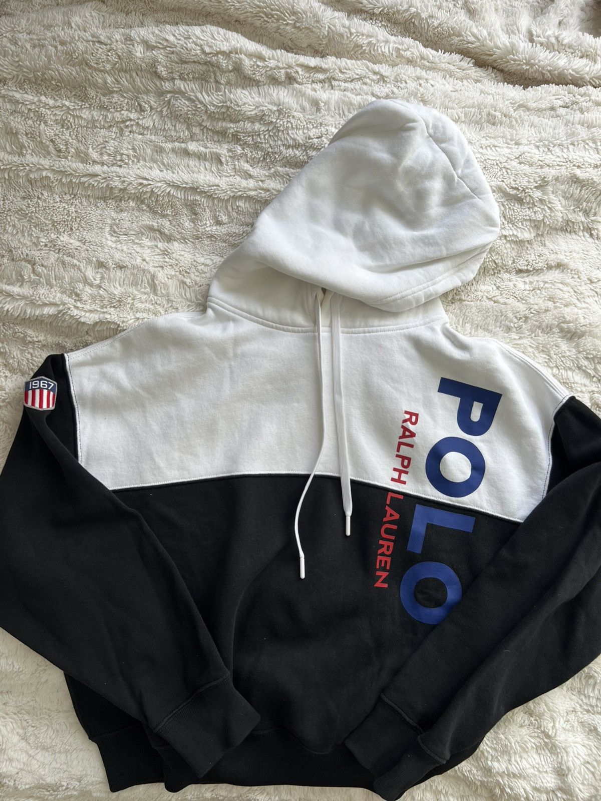Designer × Polo Ralph Lauren Polo Ralph Lauren Hoodie in black and white Size M / US 6-8 / IT 42-44 - 1 Thumbnail