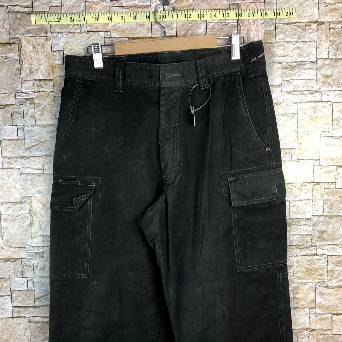 Japanese Brand Burtle Black Cargo Multipocket Pants #A599 Size US 32 / EU 48 - 5 Thumbnail