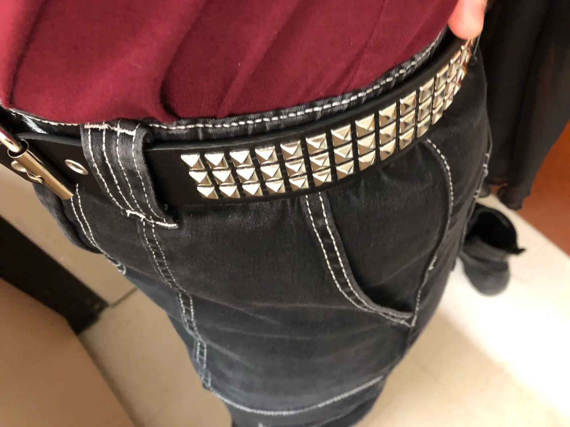 Vintage Rivet Heavy Metal Belt Size ONE SIZE - 6 Thumbnail