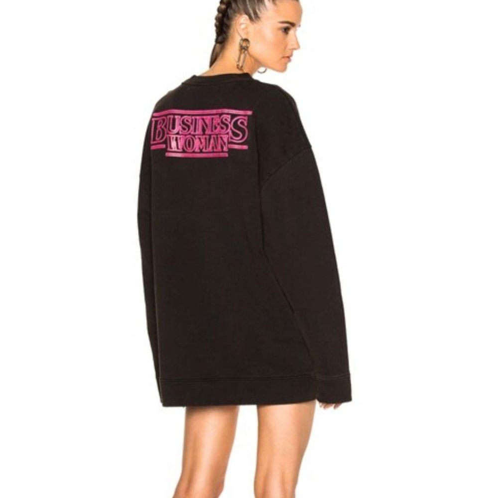 image of Off White Black Crewneck Business Woman Oversized Size Smal, Women's