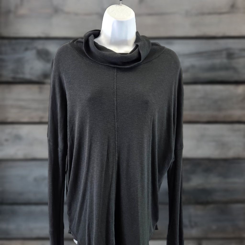 Vintage Maison Cinqcent Womens Top L Black Cowl Neck Long Sleeve Cotton Blend Blouse Size L / US 10 / IT 46 - 1 Thumbnail